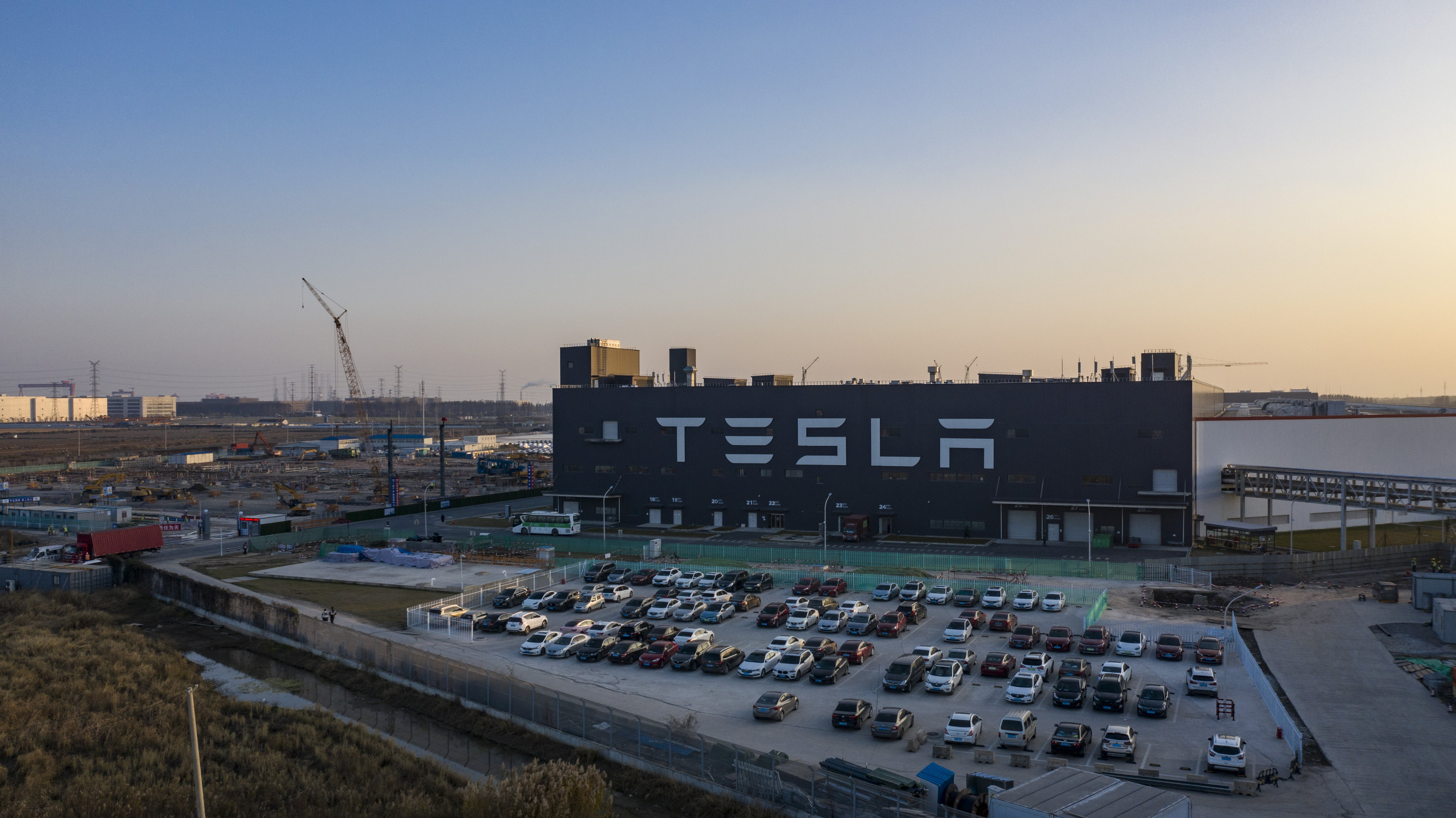 The Lingang free-trade zone is home to Tesla’s Gigafactory 3. Photo: Bloomberg