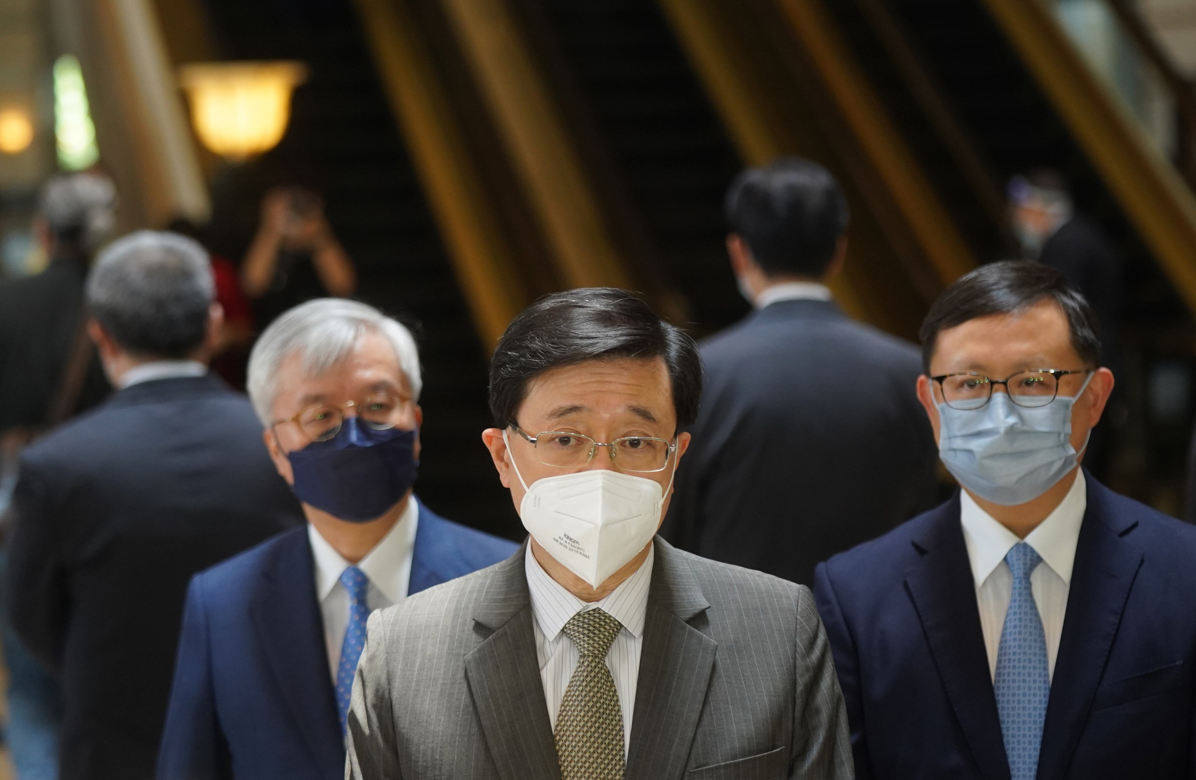 Chief Executive hopeful John Lee has referred to the UK’s decision to withdraw its judges from the city’s top court as polluting the legal system. Photo: Sam Tsang