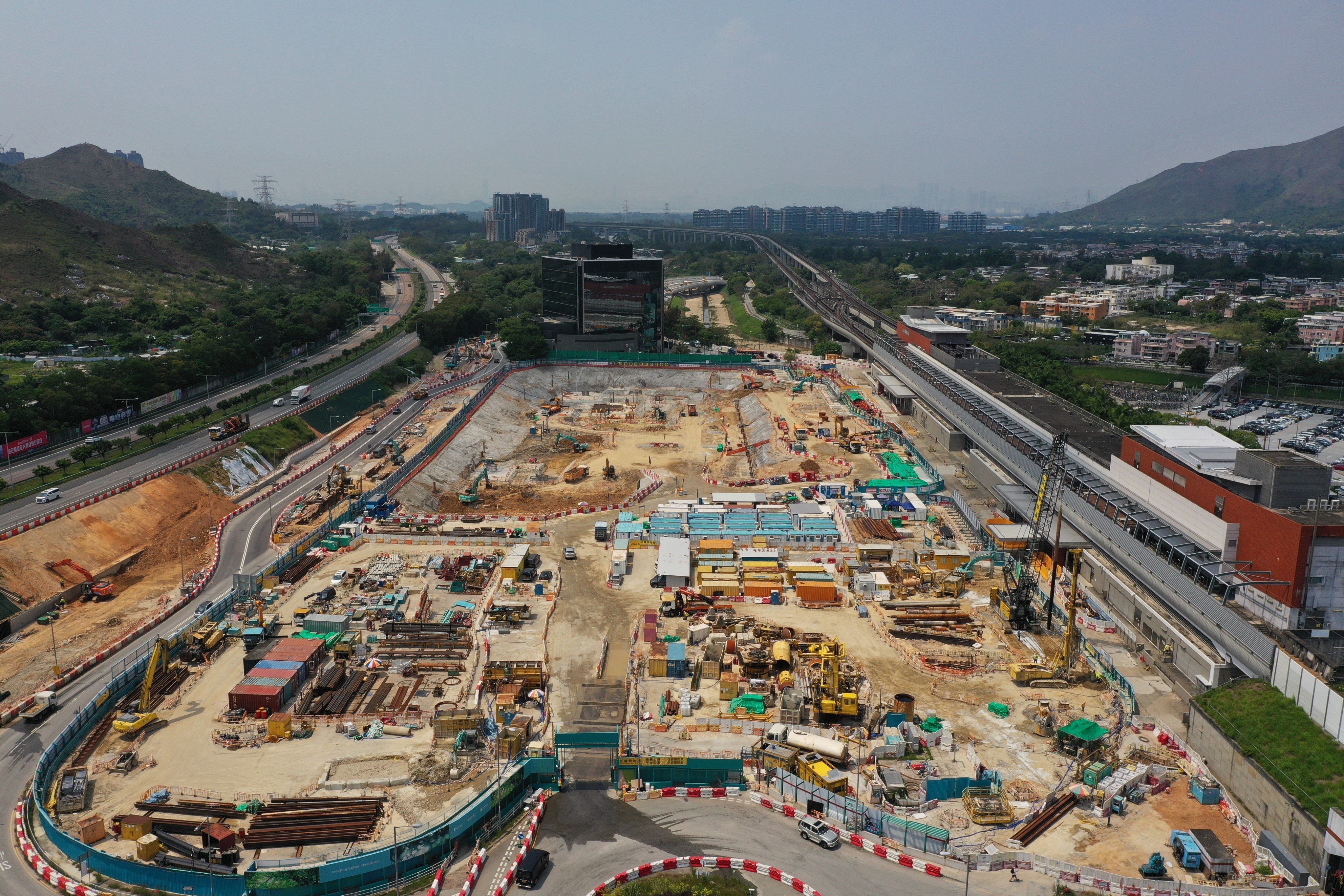 The construction site of Grand Mayfair I, where units have been priced 12 per cent below a comparable project launched in December. Photo: Sam Tsang