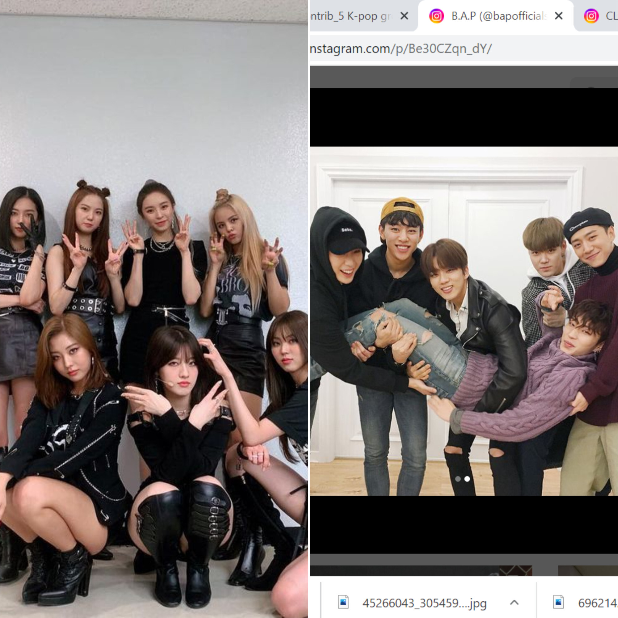 K-pop bands CLC and B.A.P had potential, but were arguably mismanaged by their companies. Photos: @cube_clc_official, @bapofficials/Instagram
