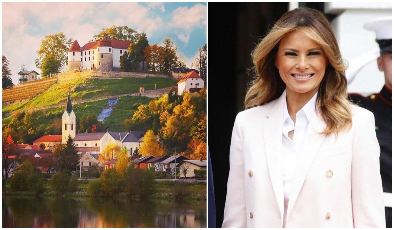 Melania Trump’s hometown is beautiful – but are its residents still a fan of the former FLOTUS? Photos: @SlovenianA/Twitter; @melania__tramp/Instagram