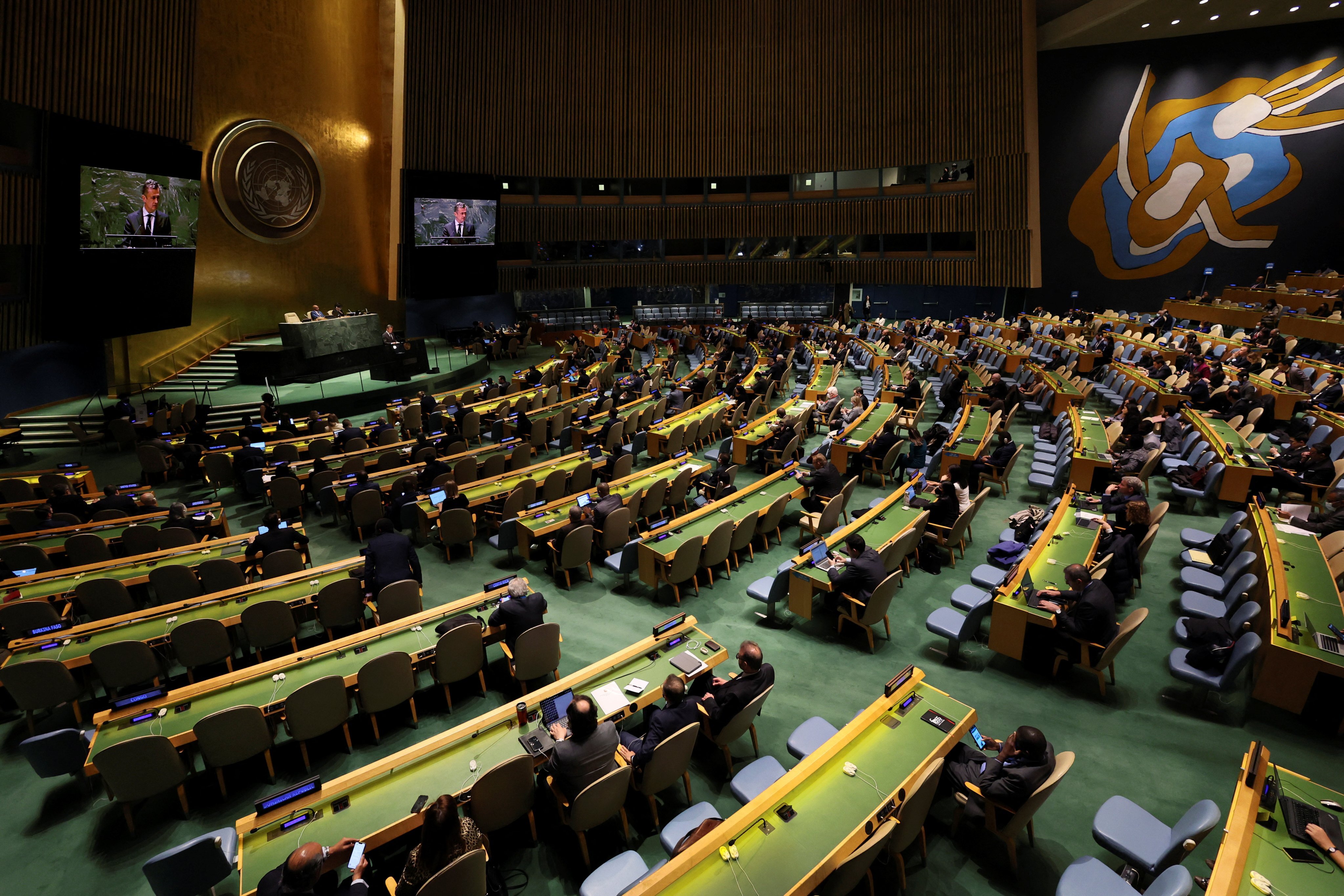 Ген оон. Генеральная Ассамблея ООН 2022 США. Генассамблея ООН 2022. Заседание Генеральной Ассамблеи ООН. 5 ООН Генеральная Ассамблея.