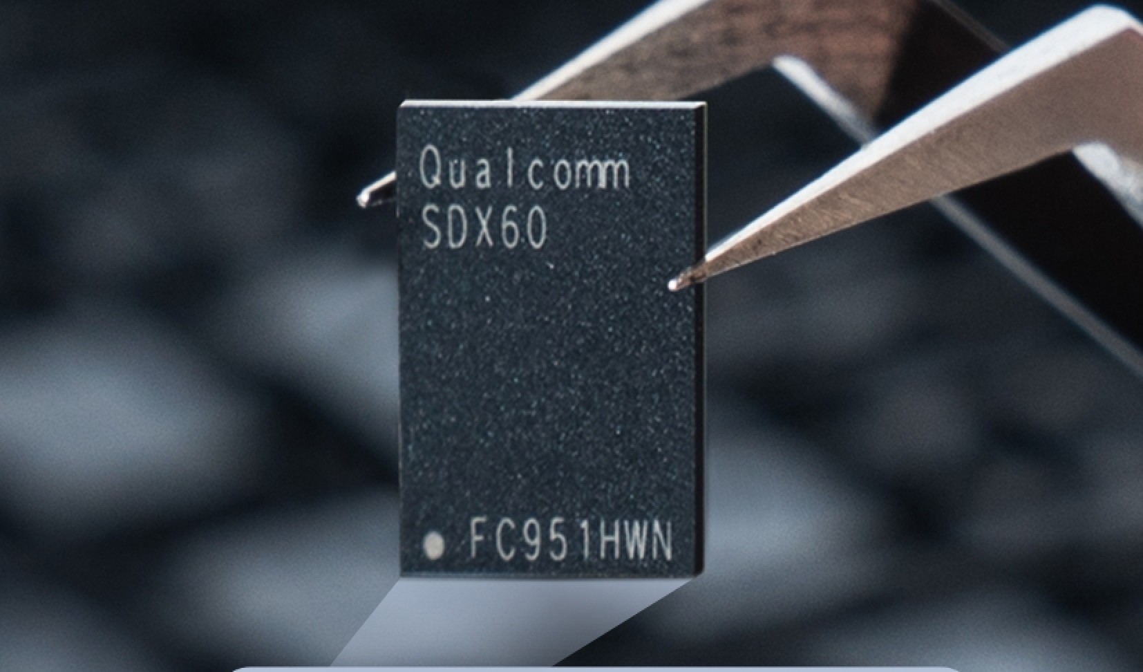Qualcomm’s Snapdragon X60 cellular modem chip. Photo: Qualcomm/TNS
