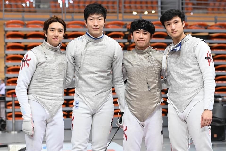 Hong Kong foilists (from left) Nicholas Choi, Cheung Ka-long, Lawrence Ng Lok-wang and Ryan Choi Chun-yin will be back to Asia for Incheon Grand Prix in two weeks.  Photo:  FIE