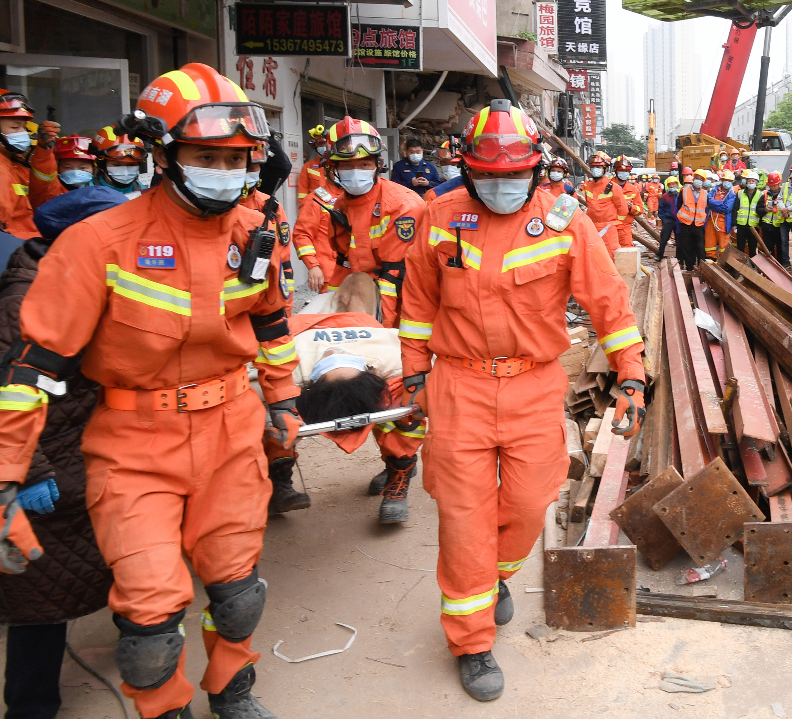 Seven people have been pulled from the rubble, with the latest rescue taking place more than 50 hours into the search effort. Photo: Xinhua