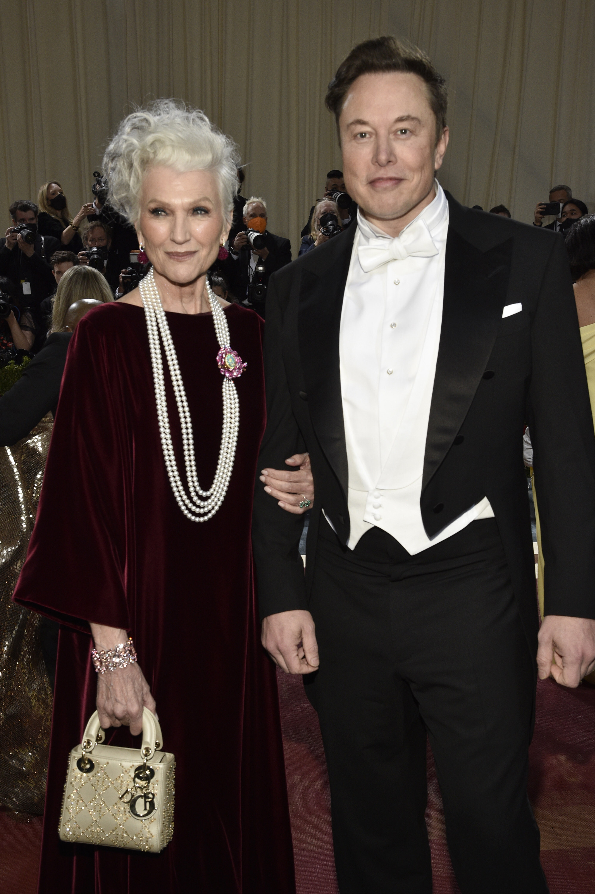 Maye Musk attends the Met Gala with billionaire son Elon Musk. Photo: AP