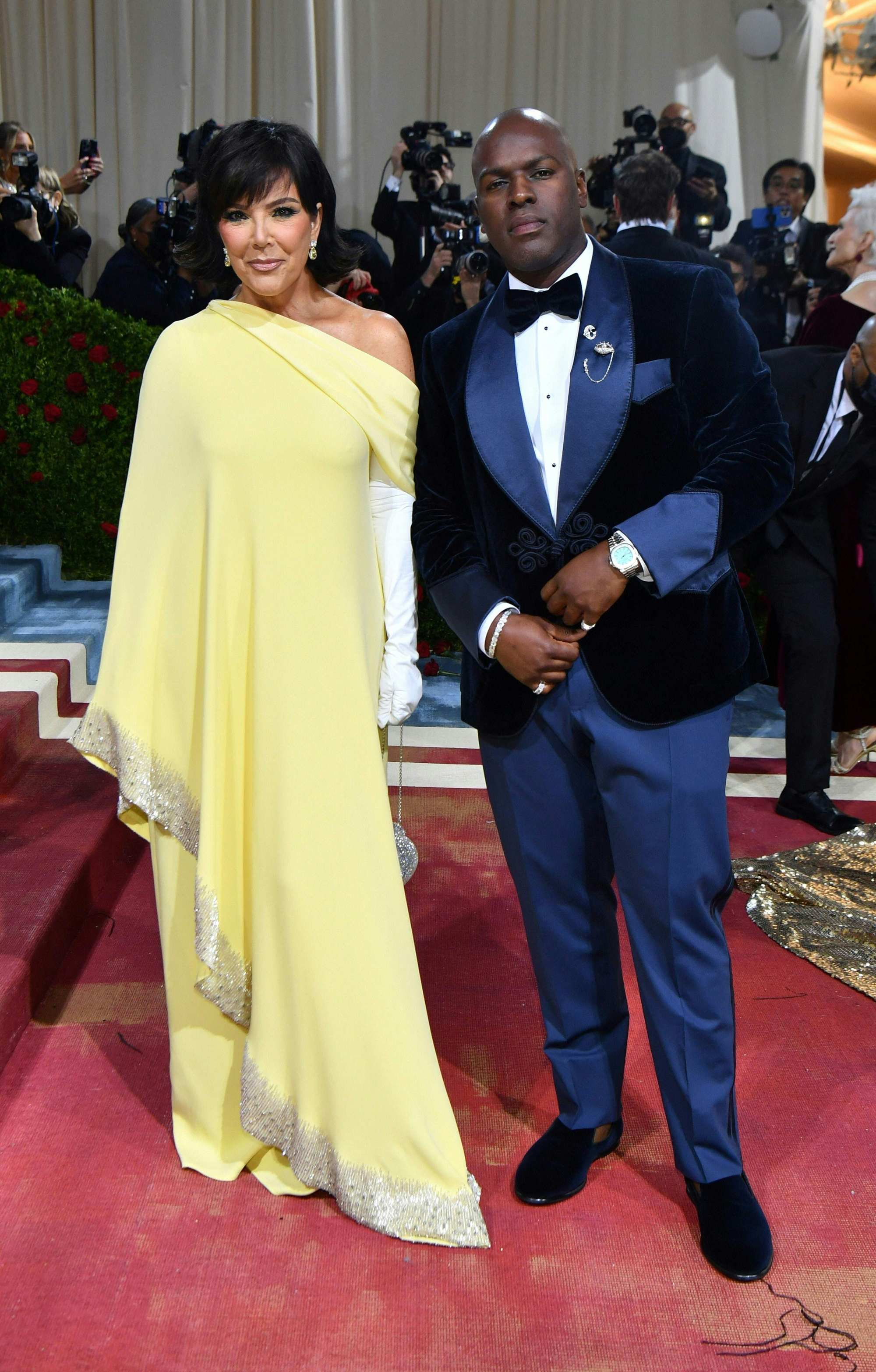 US socialite-businesswoman Kris Jenner and Corey Gamble arrive for the 2022 Met Gala at the Metropolitan Museum of Art. Photo: AFP