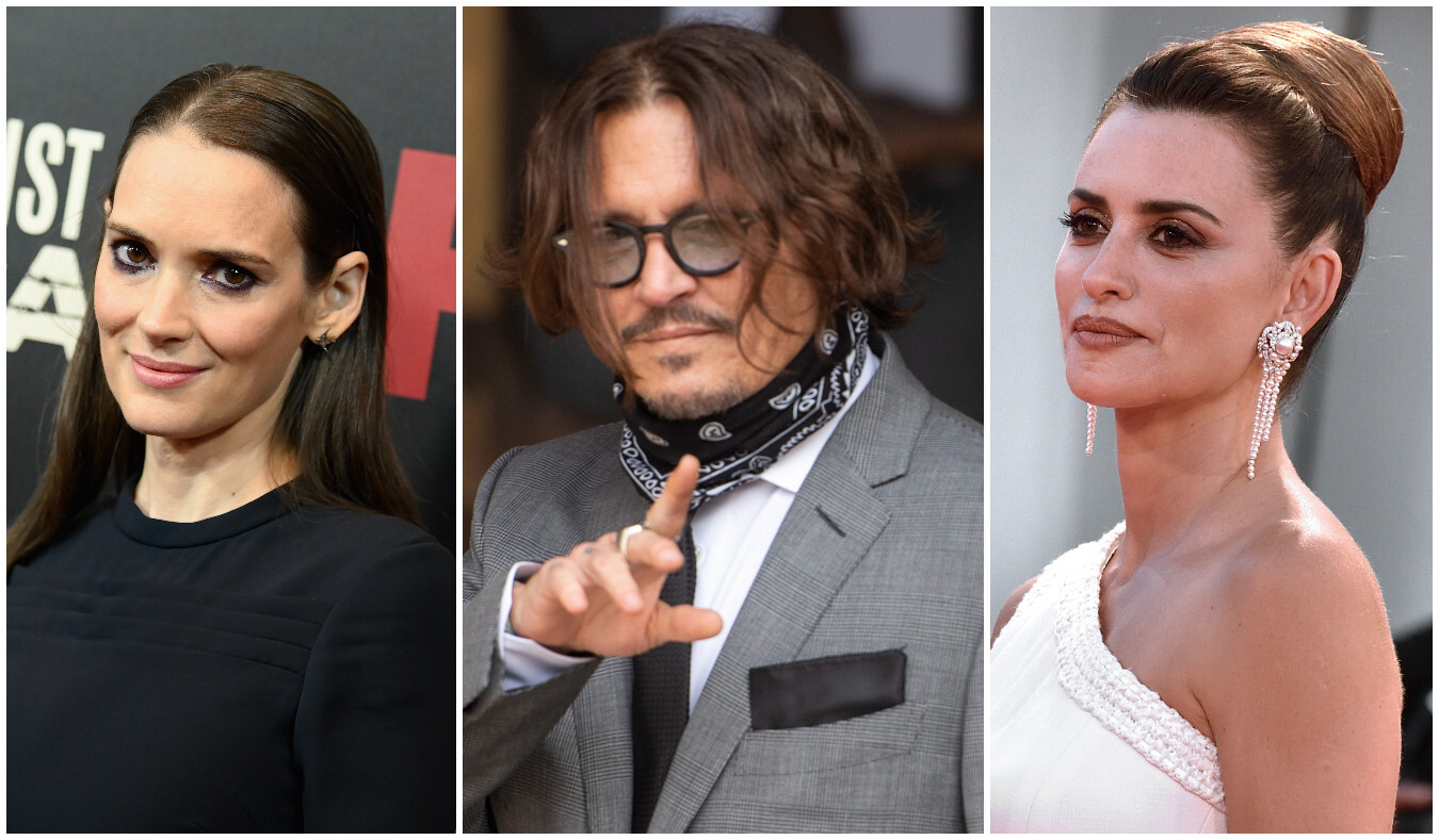 Ex Winona Ryder and friend Penelope Cruz have publicly thrown their weight behind Johnny Depp during his trial. Photos: AFP, EPA-EFE, DPA 