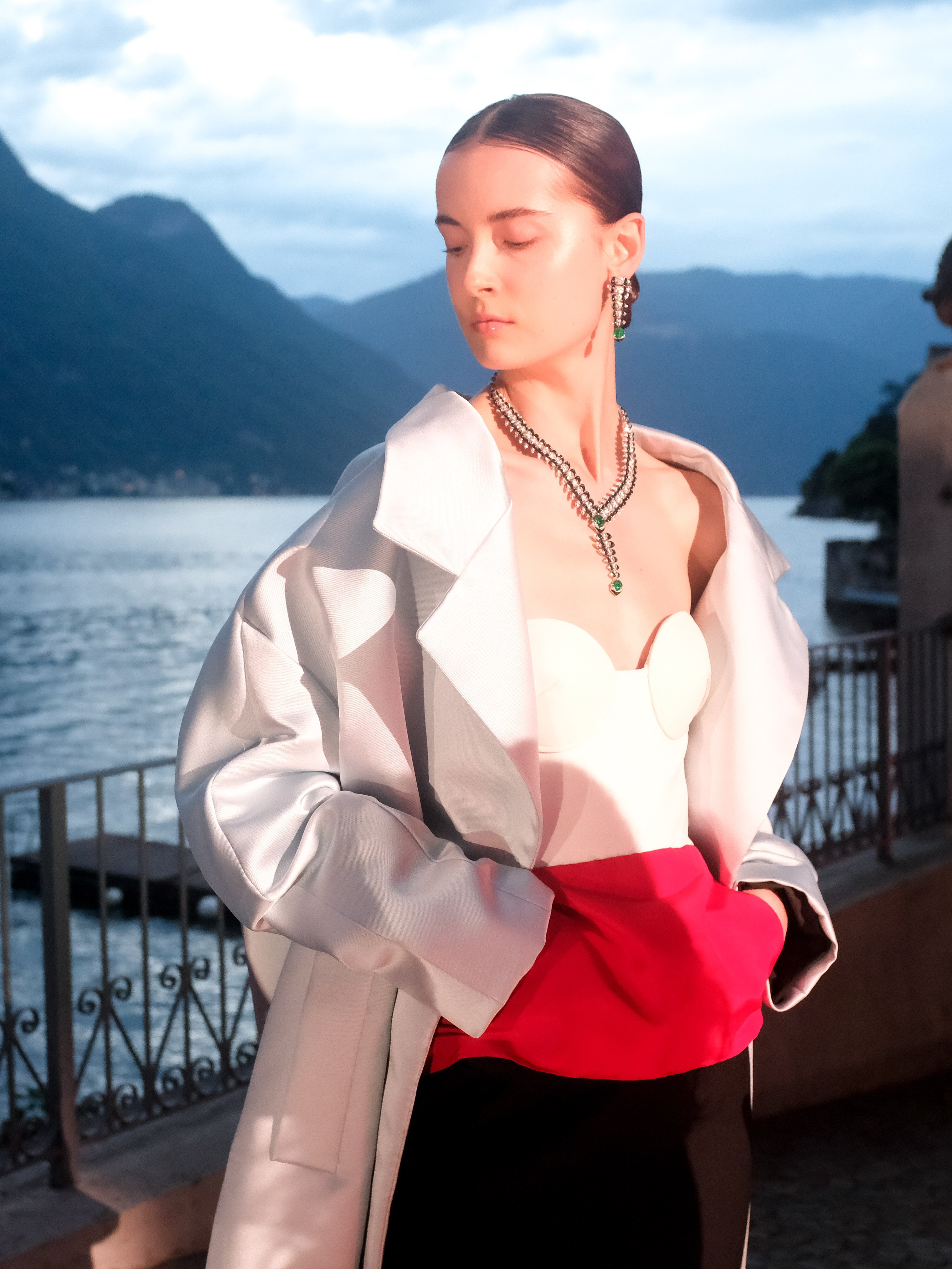 A high jewellery necklace from Cartier, shown at an event in Lake Como, Italy. Photo: François Goize