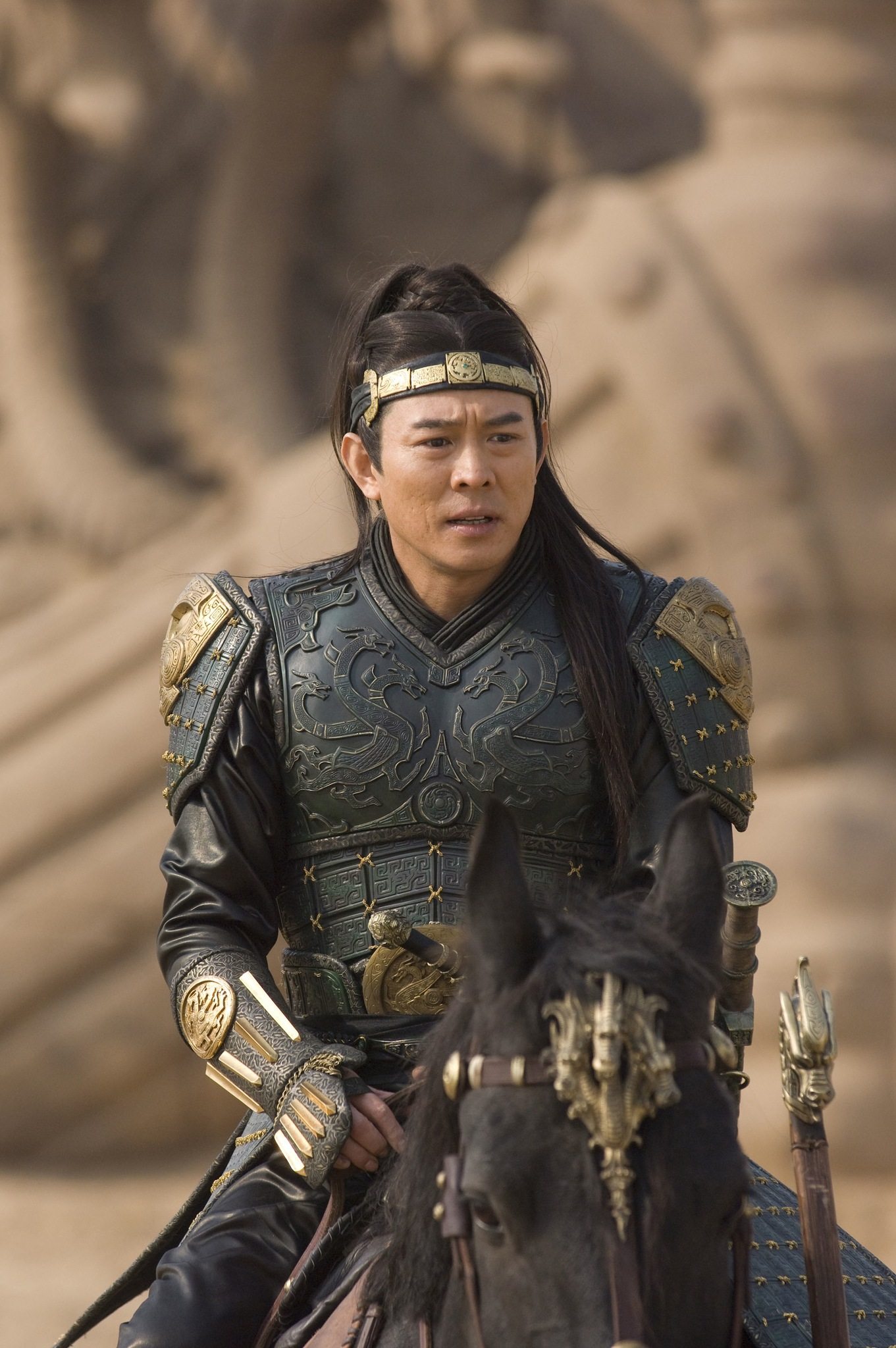 Jet Li in a still from The Mummy: Tomb of the Dragon Emperor.