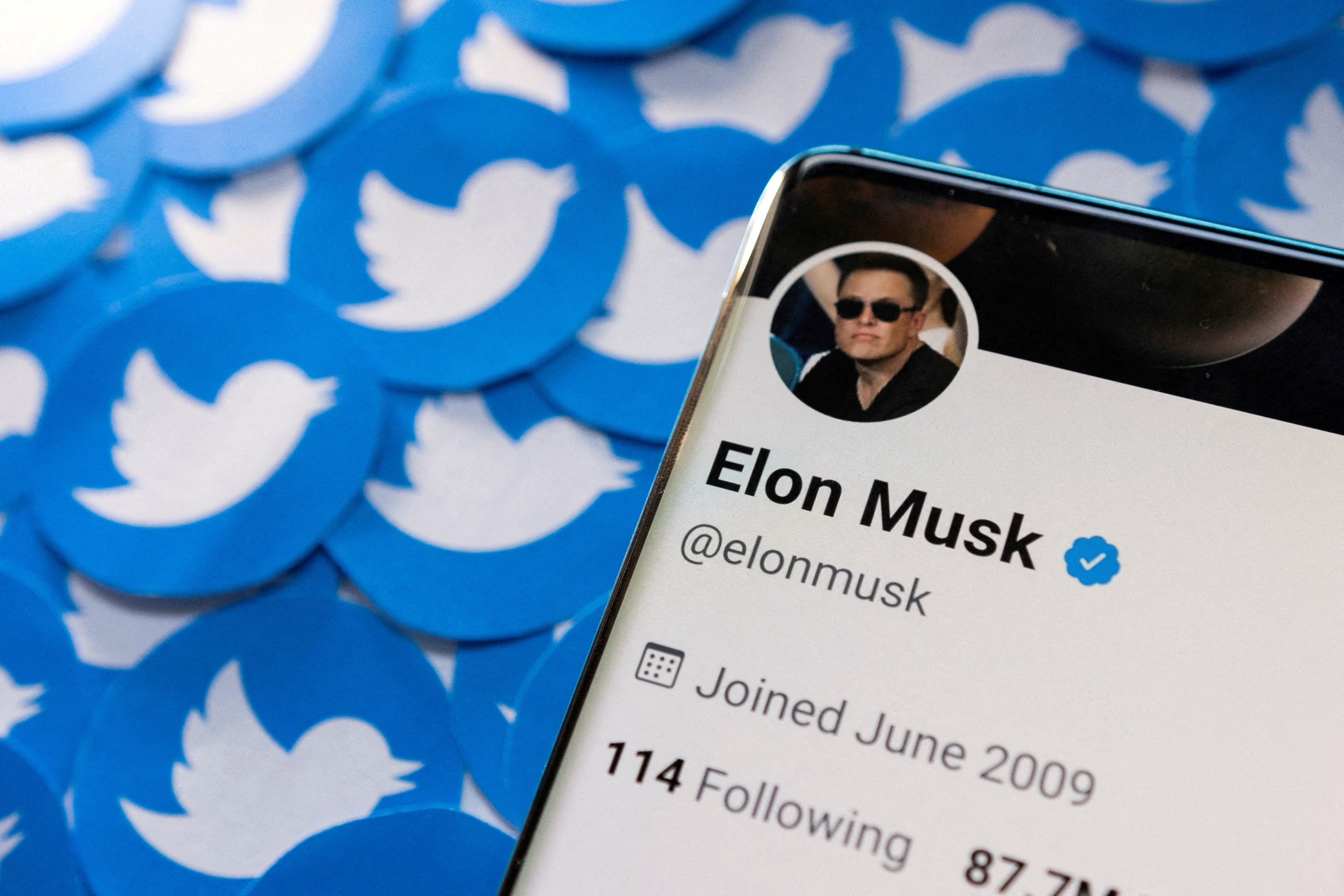 Elon Musk’s Twitter profile. The Tesla owner’s acquisition of the social media company raises questions about what influence China might have on the platform. Photo illustration: Reuters