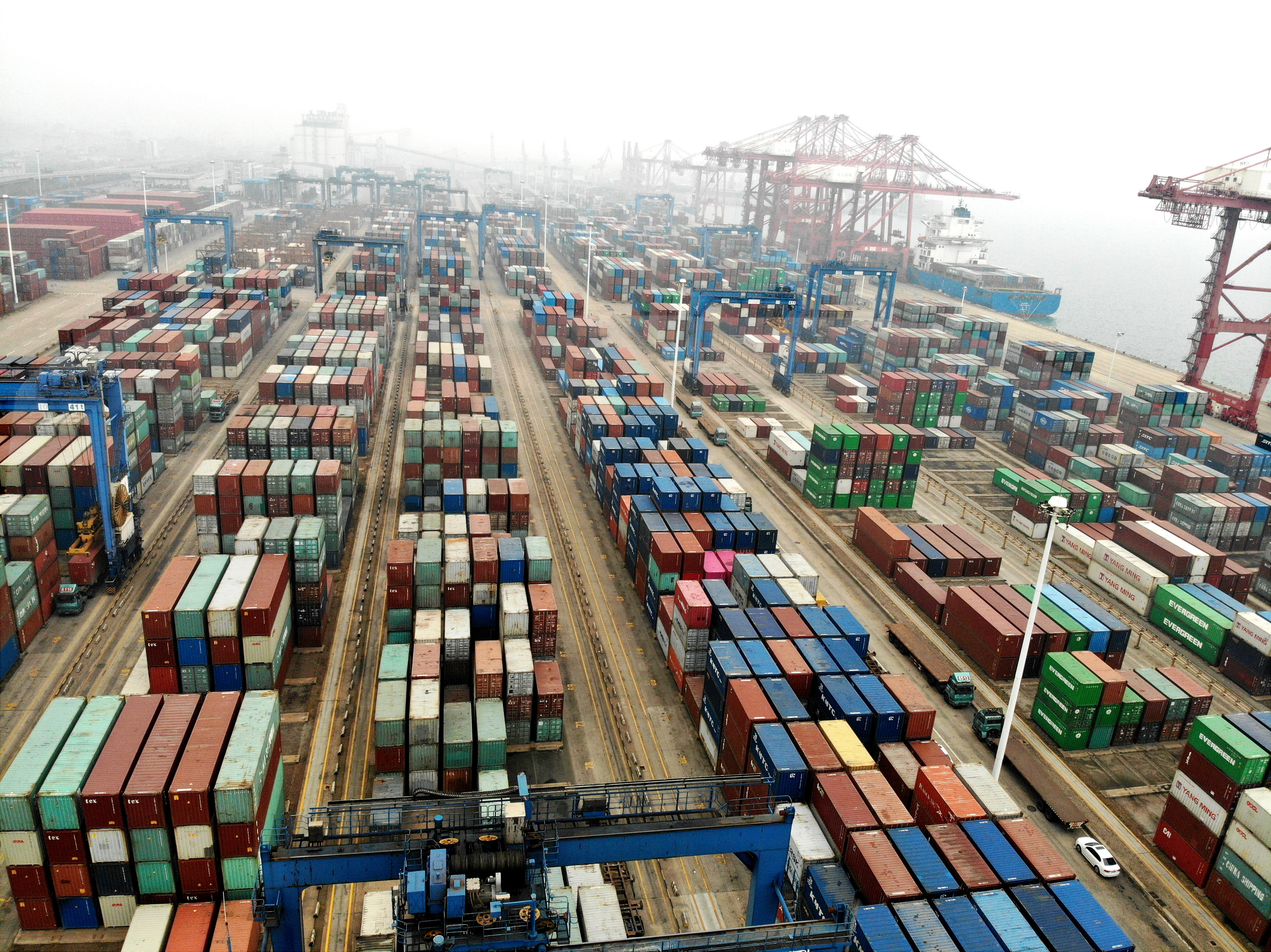 Containers stacked at the Lianyungang Port in eastern China’s Jiangsu province. Photo: Xinhua
.