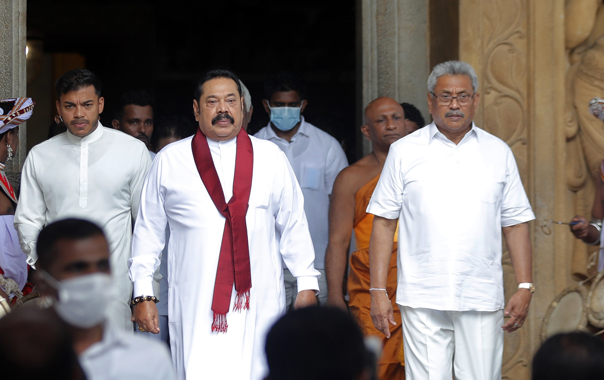 Sri Lanka’s Mahinda Rajapaksa, with his younger brother, Gotabaya Rajapaksa. Photo: AP 