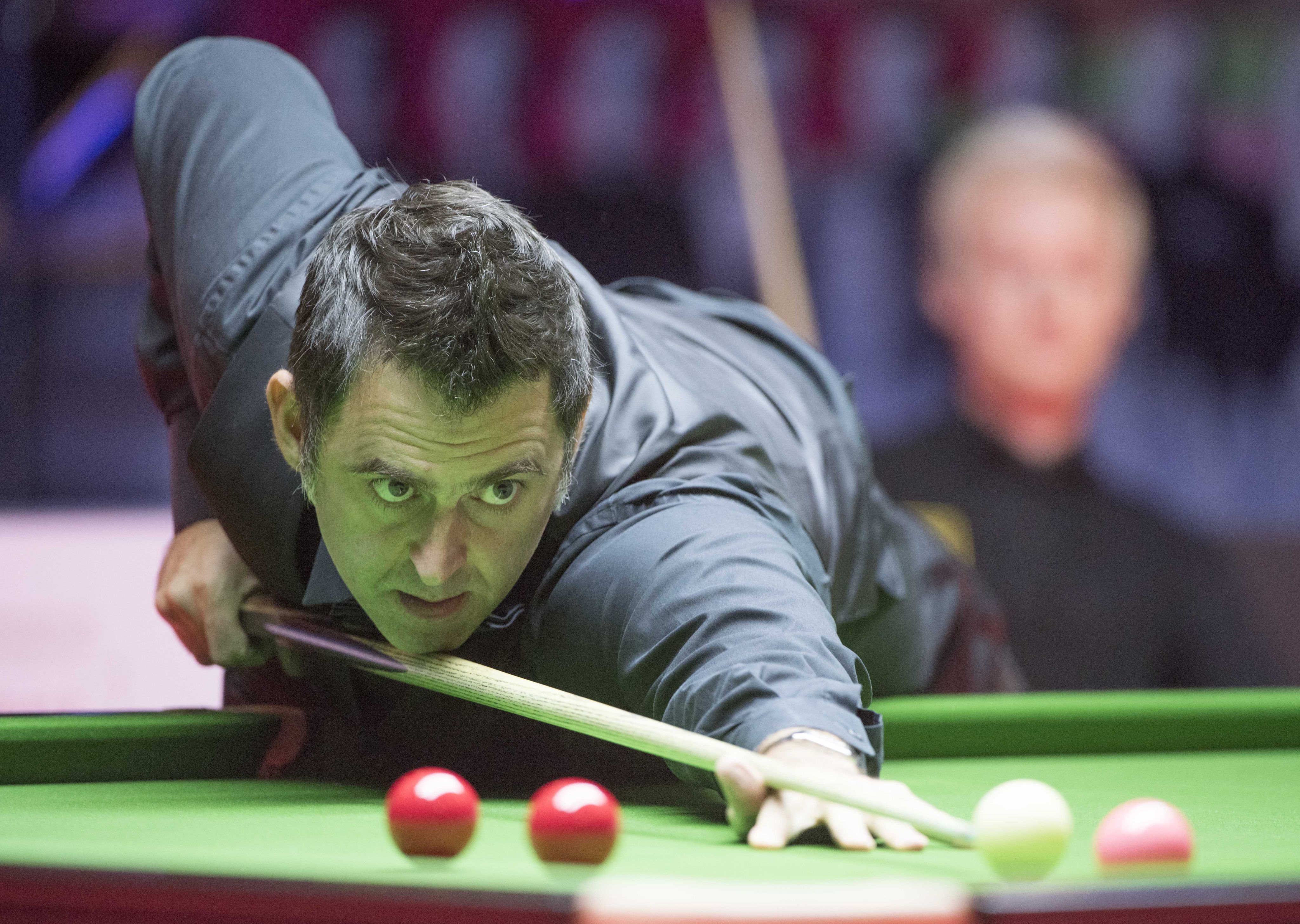 Ronnie O’Sullivan plays Neil Robertson in the final of the Hong Kong Masters in 2017. Photo: Xinhua