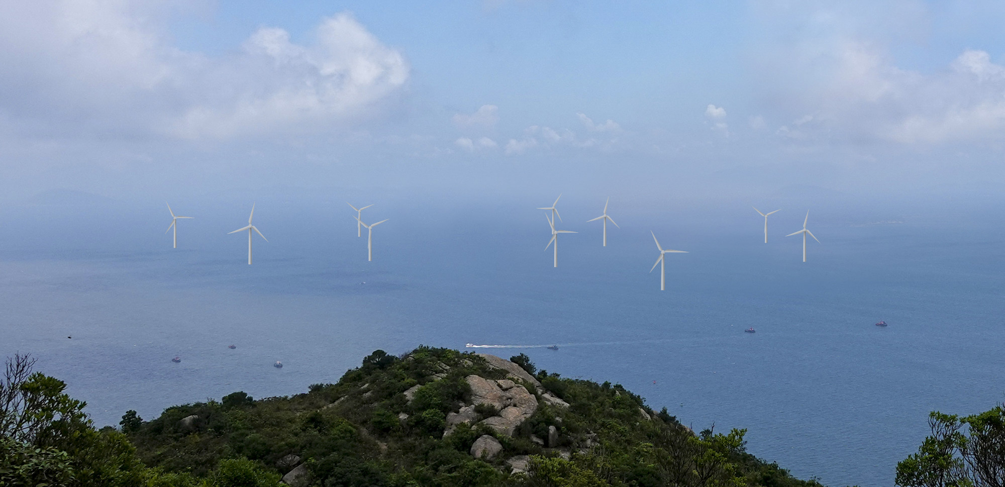 Hong Kong Electric is set to build an offshore wind farm that could account for 4 per cent of its total output by 2027 when it is commissioned. Photo: Handout