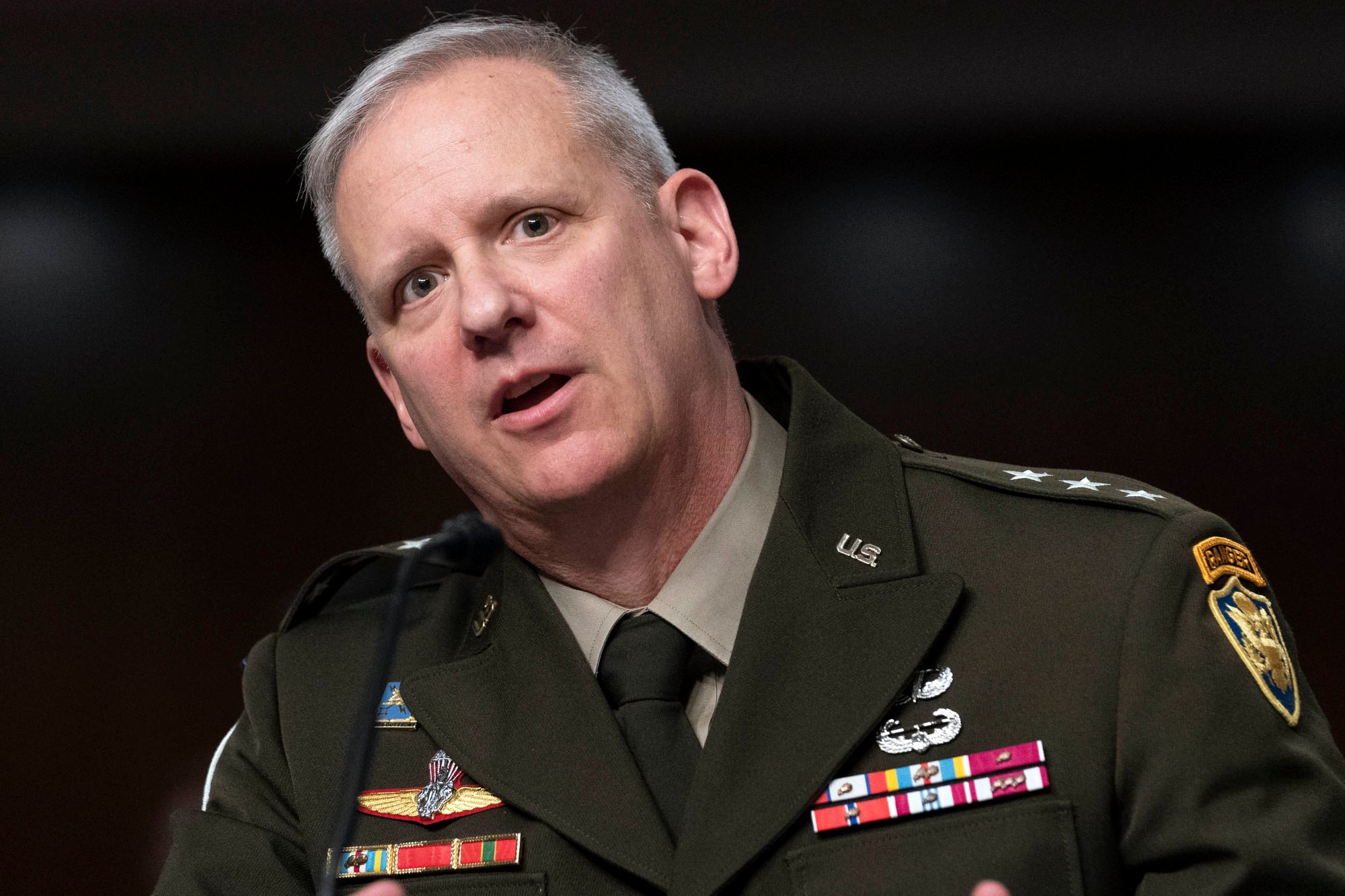Lieutenant General Scott Berrier, director of the Defense Intelligence Agency, testifies during a Senate Armed Services committee hearing on Tuesday. Photo: AP