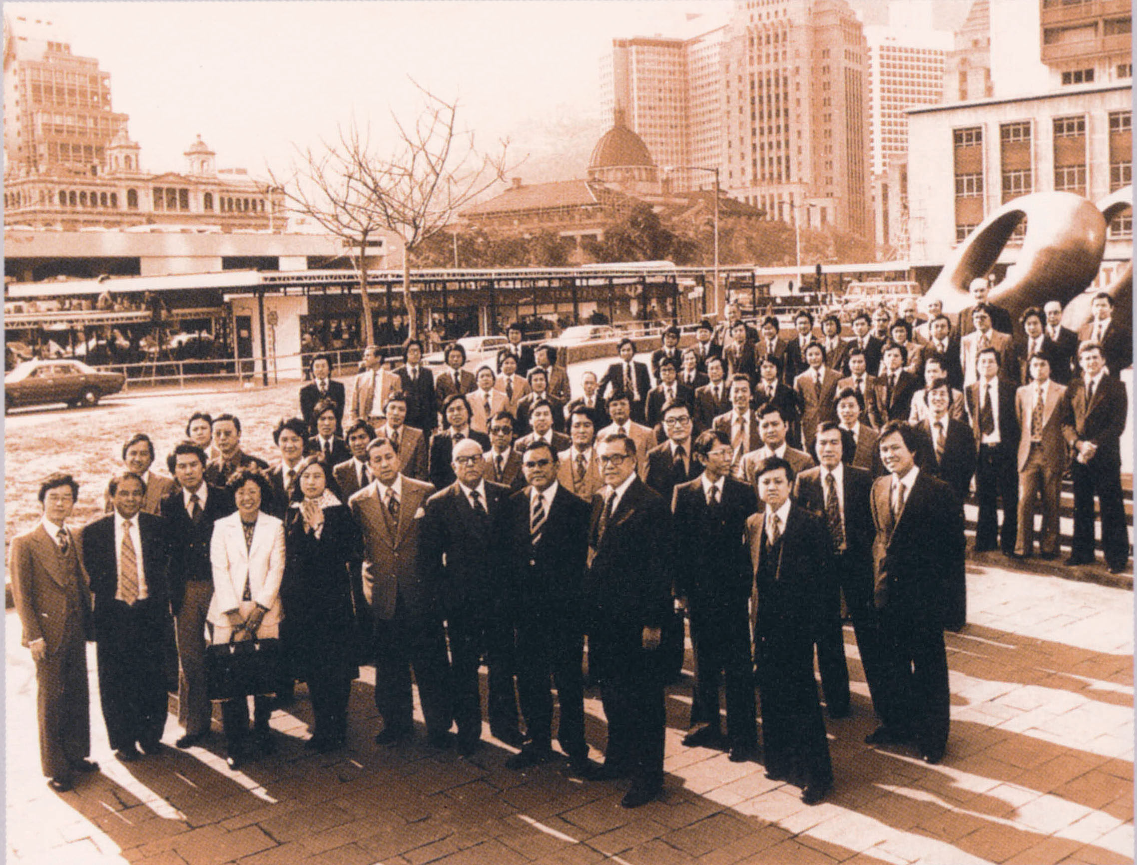 Manulife’s agents pictured in Central in 1977. Photo: Manulife