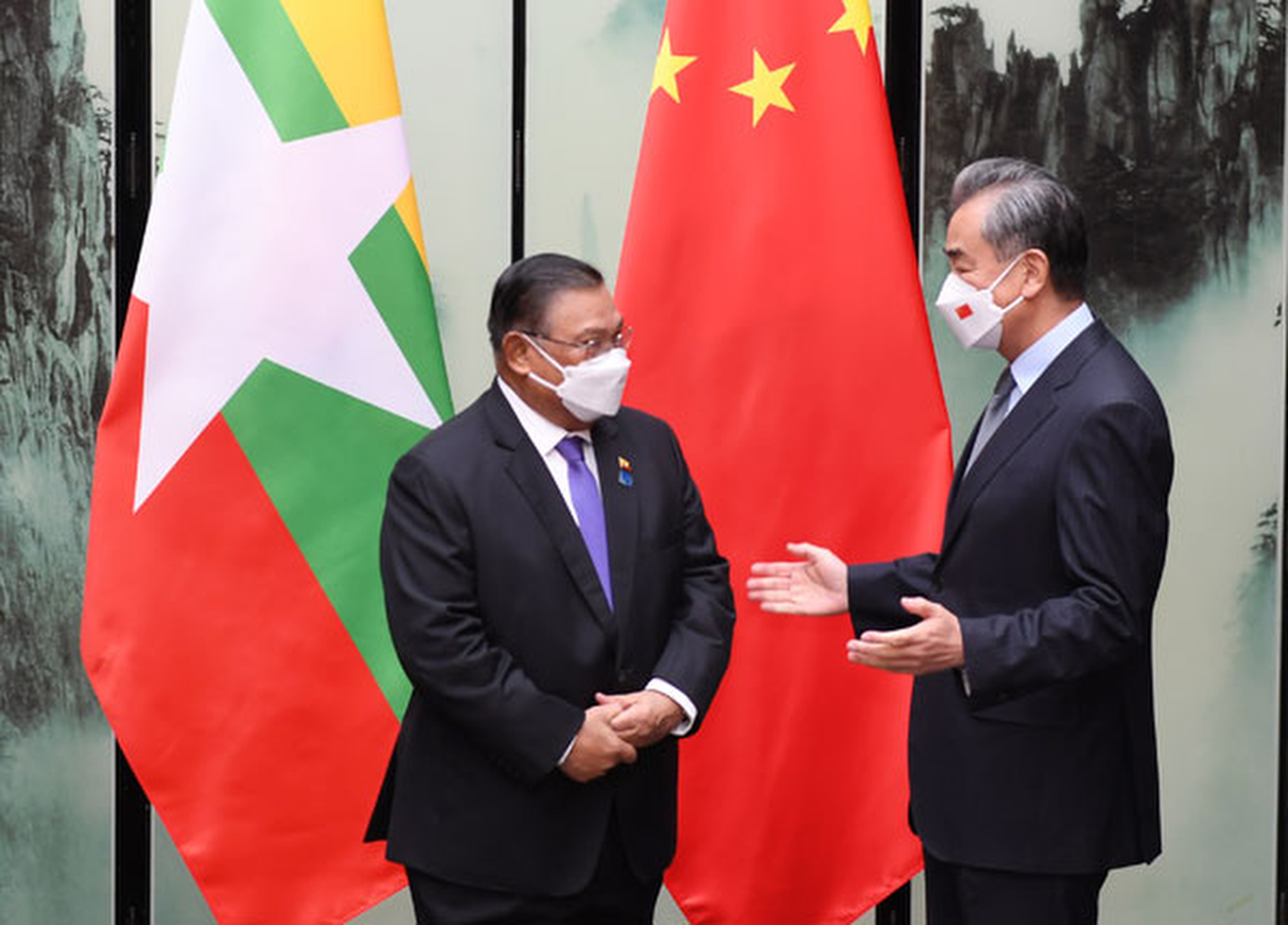 Beijing has maintained a relationship with Naypyidaw after last year’s coup, highlighted by Foreign Minister Wang Yi meeting counterpart U Wunna Maung Lwin in April. Photo: Ministry of Foreign Affairs