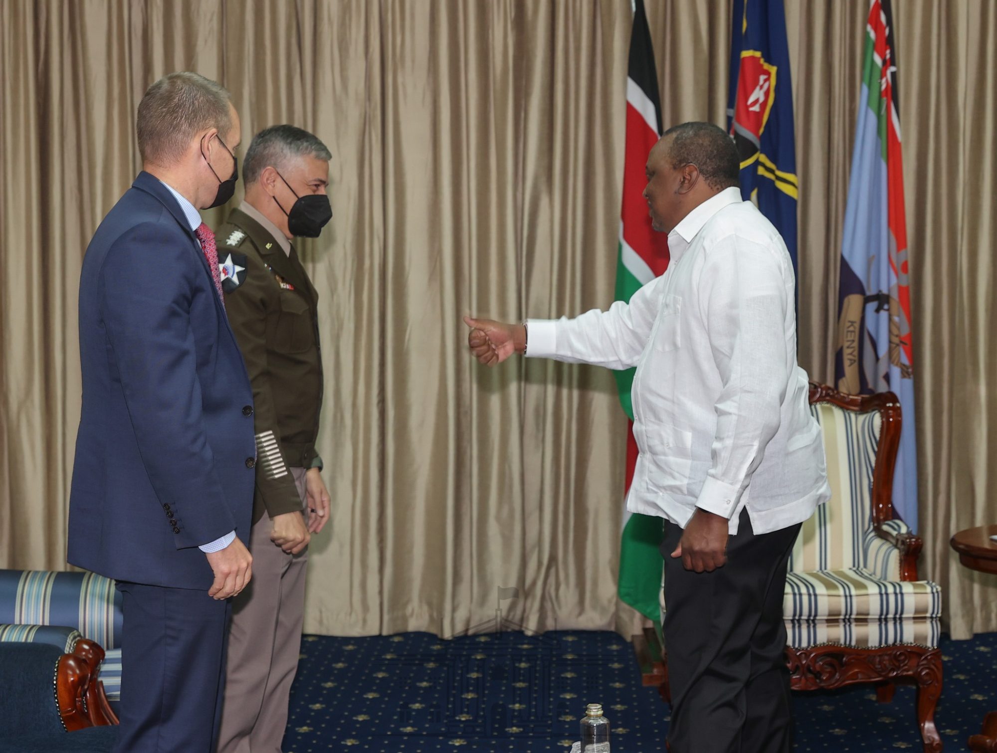 US Army General Stephen J. Townsend meets President Uhuru Kenyatta in Nairobi on Monday. Photo: Handout