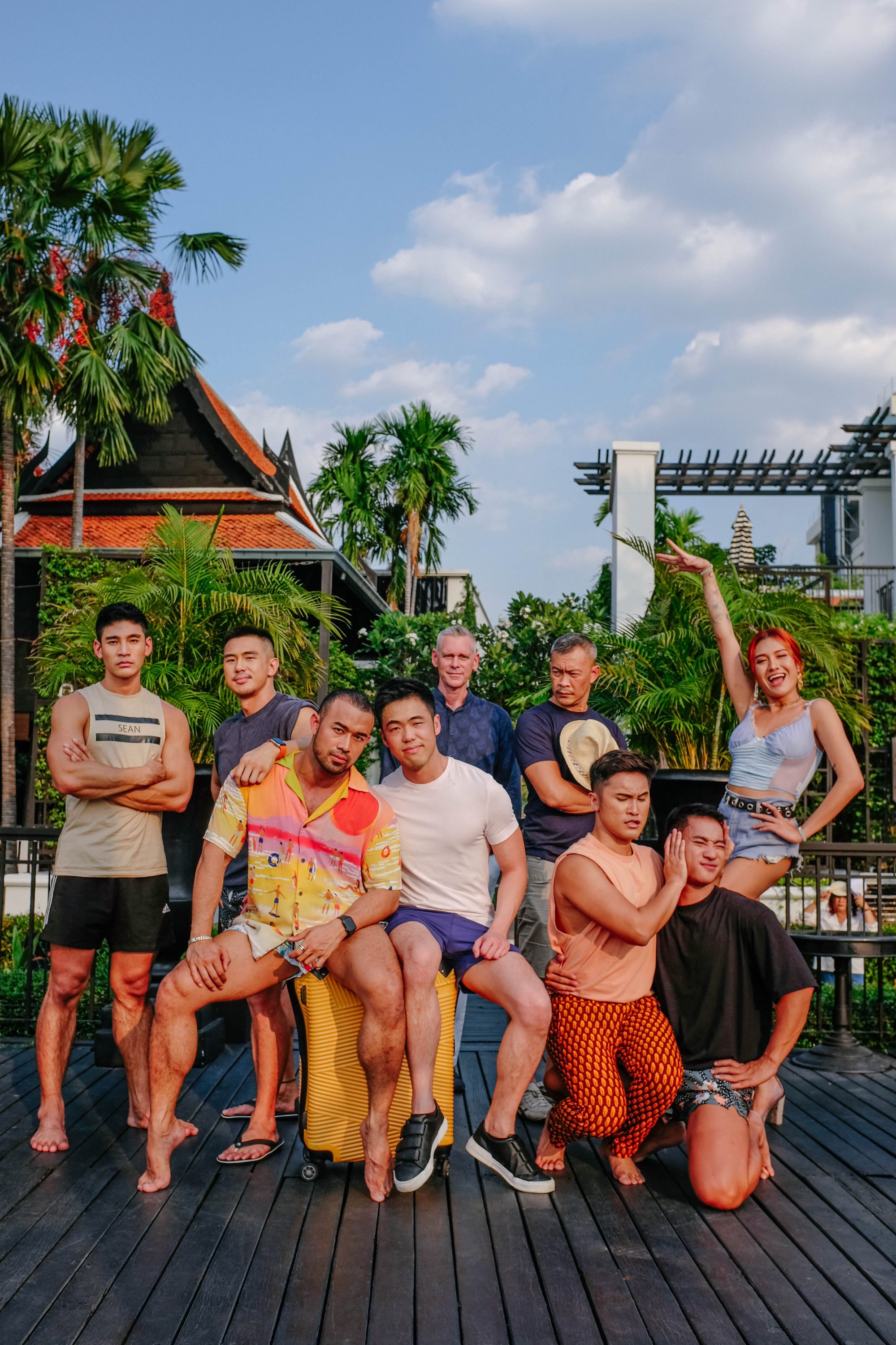 The cast of Getaway. Photo: Courtesy of Dear Straight People