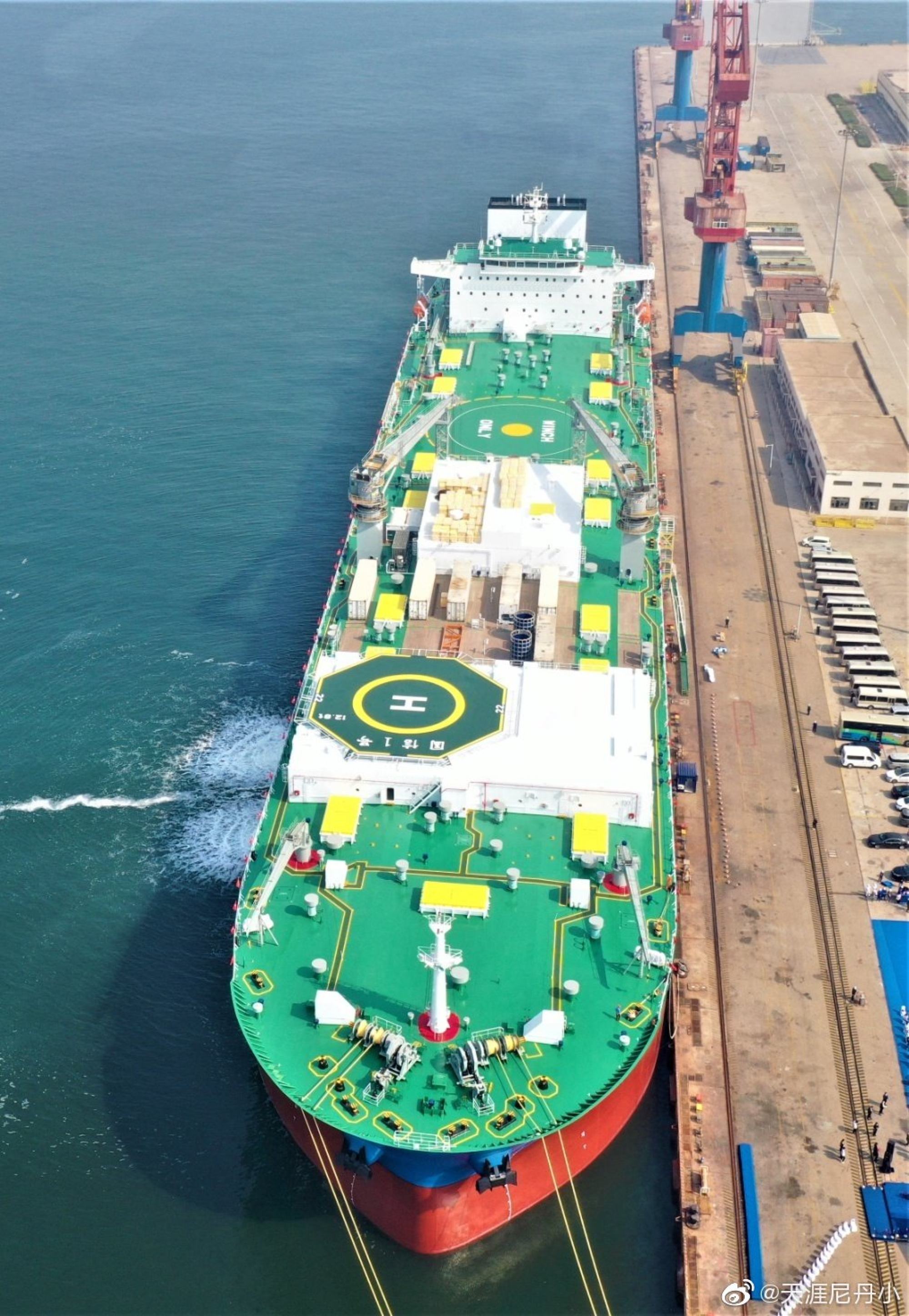 The vessel is equipped with 15 tanks in which fish can be bred. Photo: Weibo The vessel is equipped with 15 tanks in which fish can be bred. Photo: Weibo