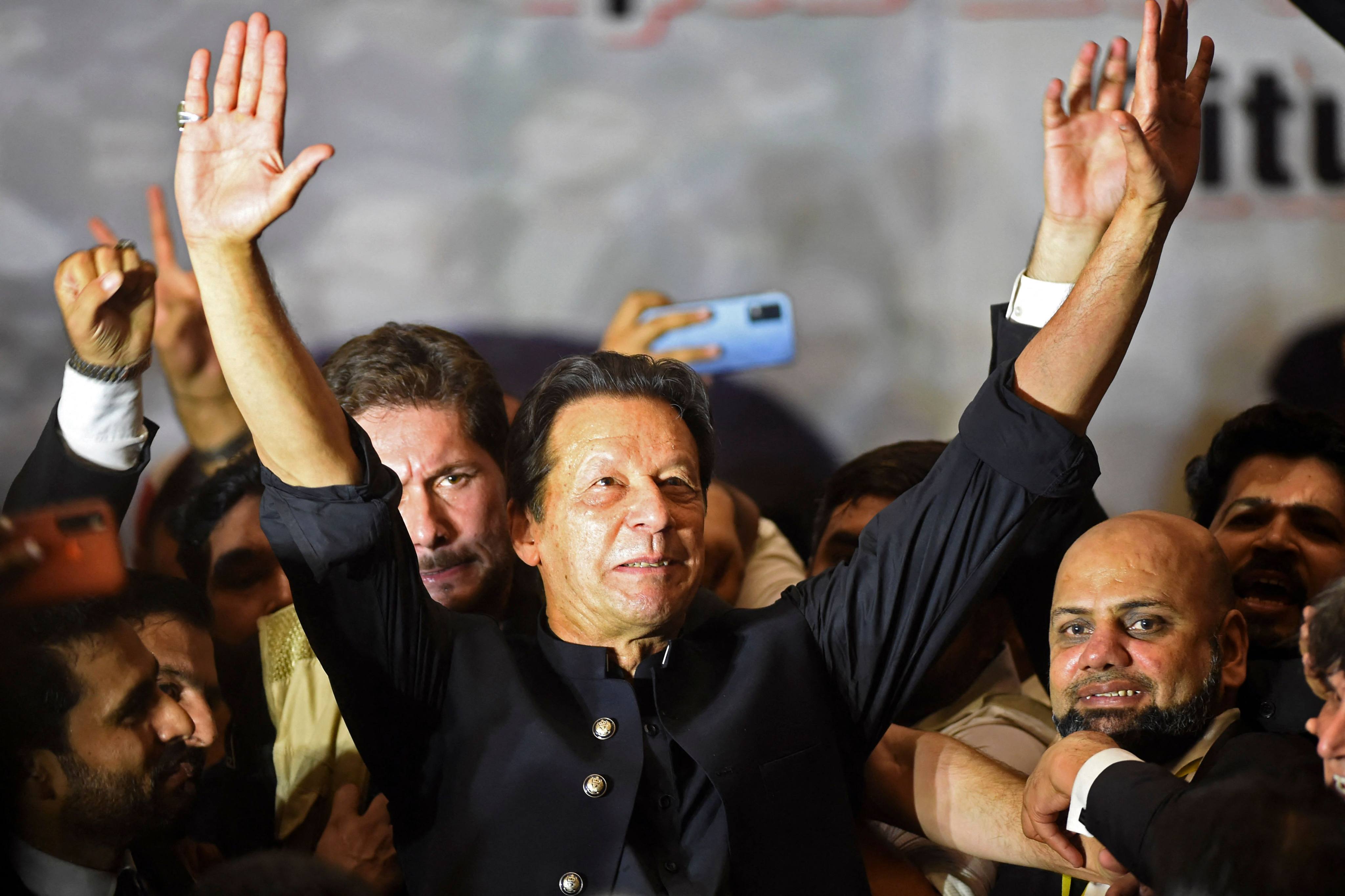Former Pakistan Prime Minister Imran Khan says he will go ahead with banned rally in Lahore. Photo: AFP
