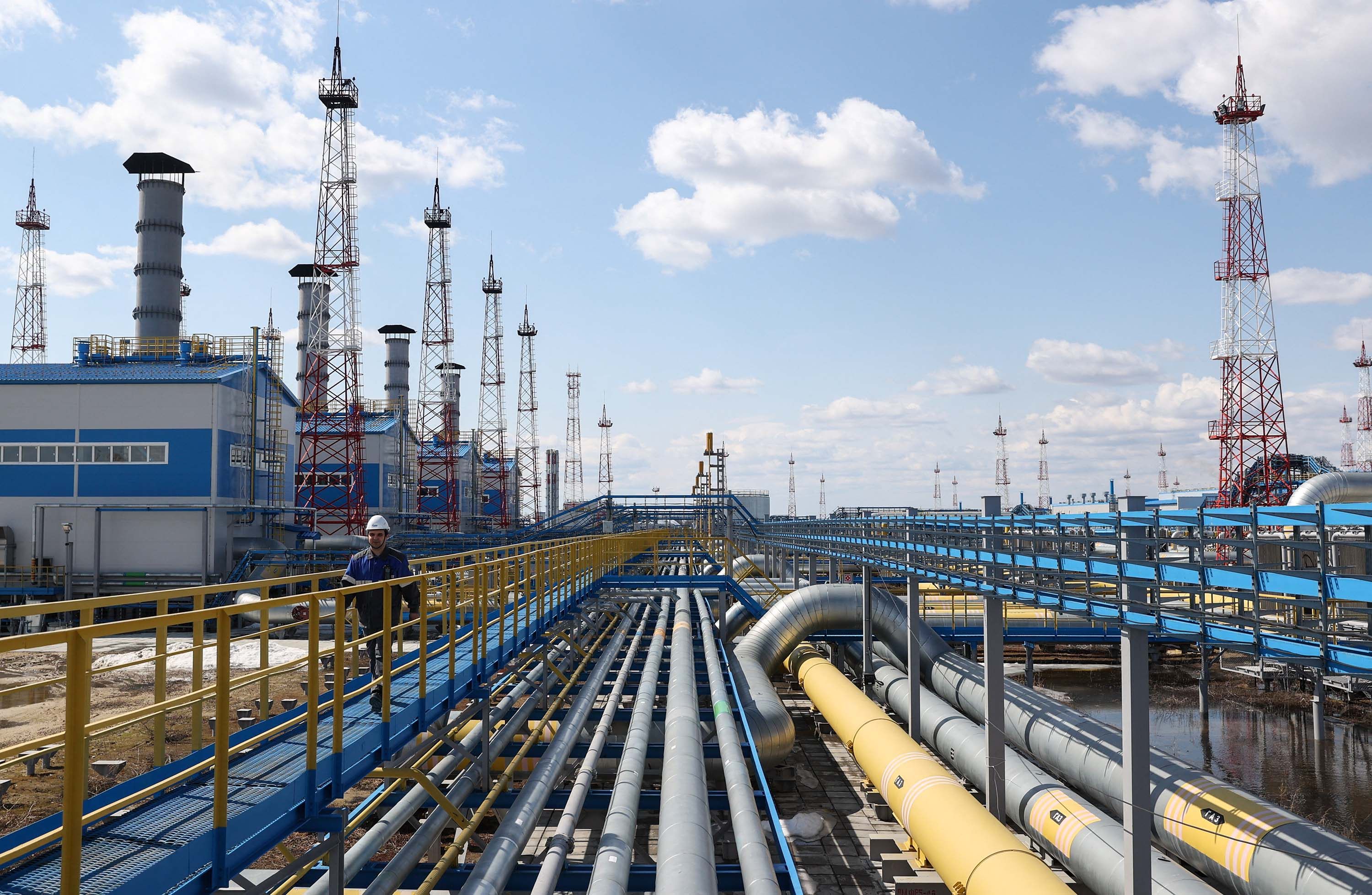 A Russian Gazprom gas treatment facility in Tatarstan that is a resource base for a pipeline. Photo: TNS