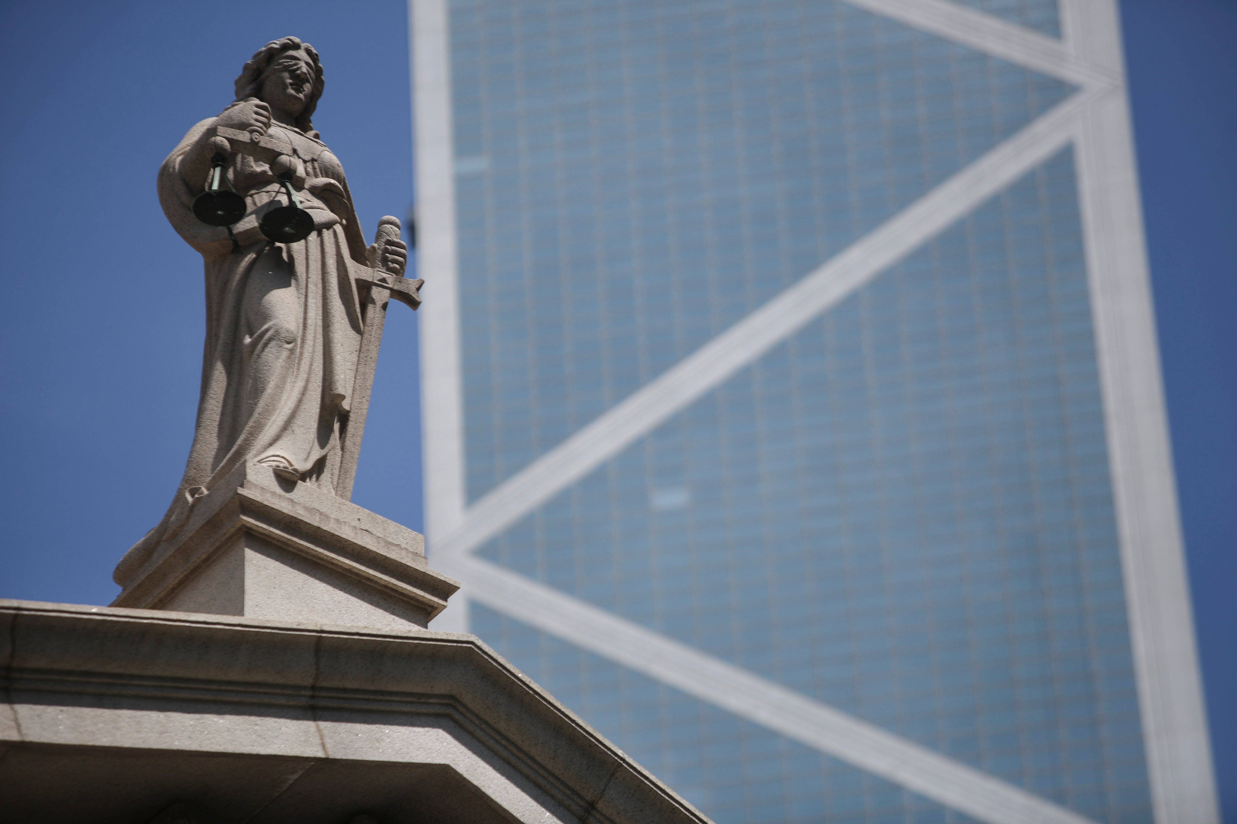 A sculpture of the Goddess of Justice at the Court of Final Appeal in Hong Kong’s Central. Photo: Sam Tsang