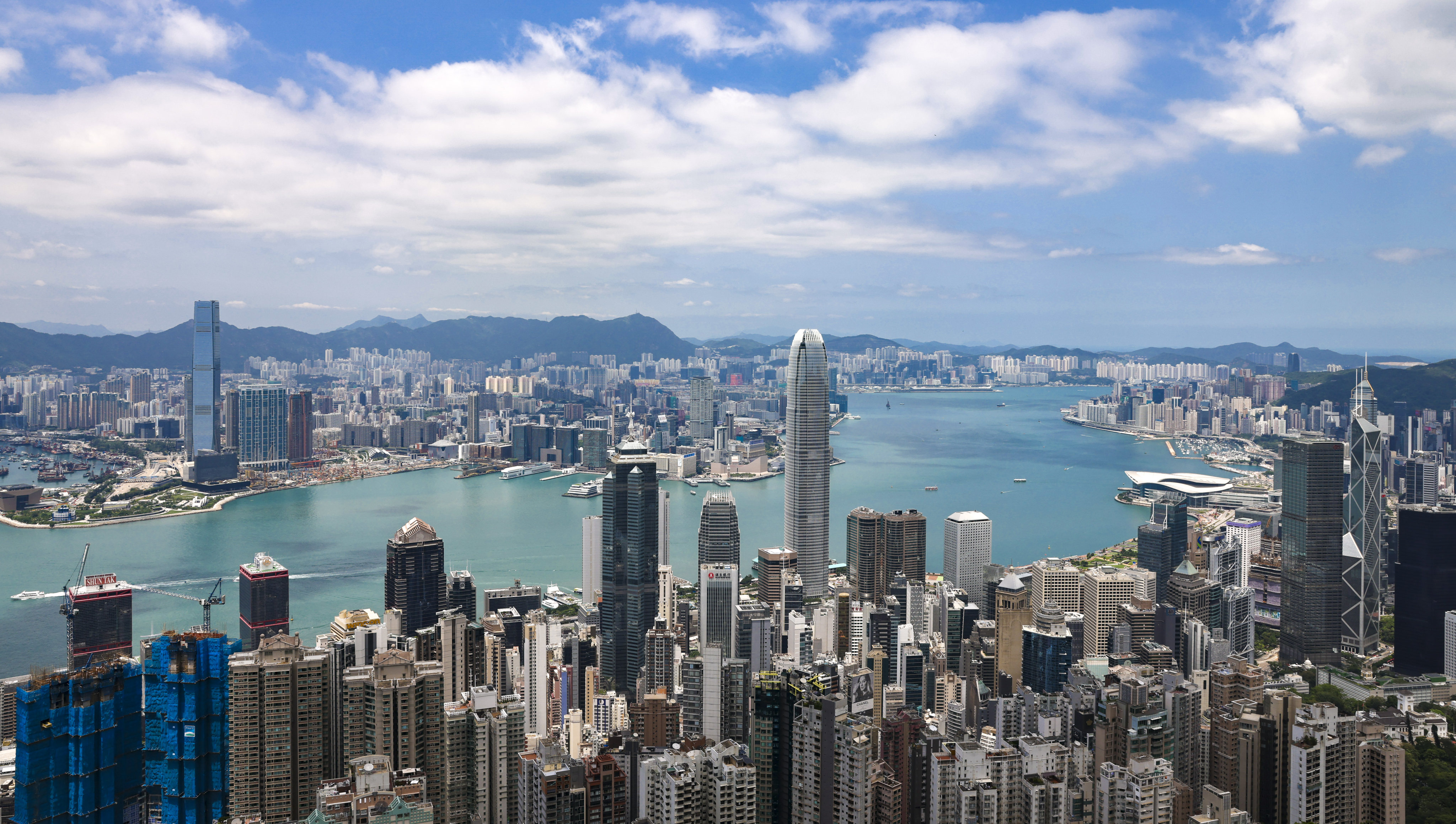 View of Hong Kong skyline from The Peak on Hong Kong Island on 17 May 2022. Photo: K. Y. Cheng