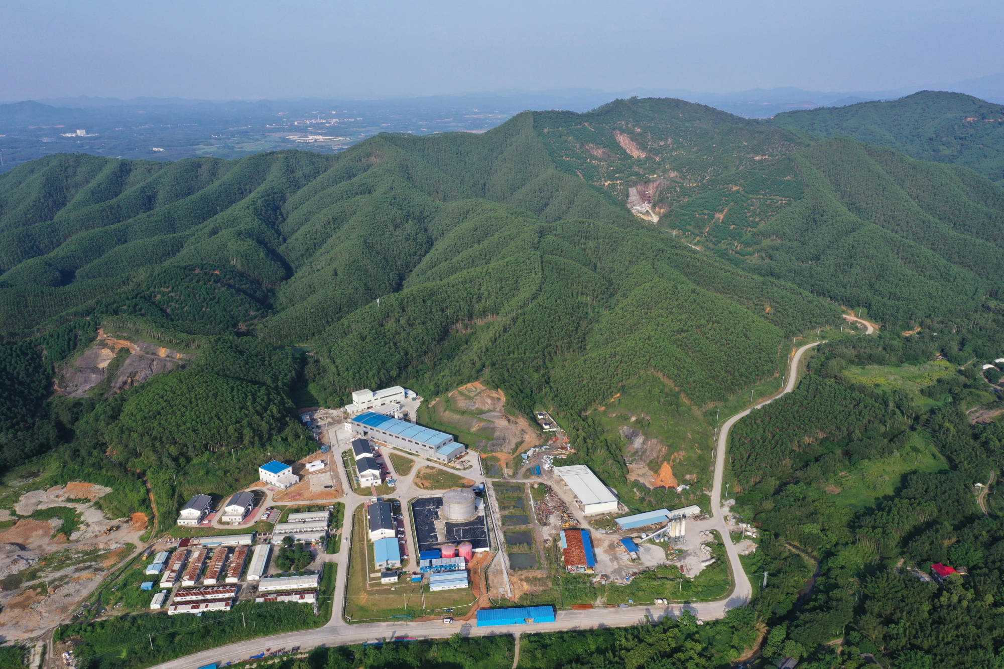 The Jiangmen Underground Neutrino Observatory is under construction in the hills of southern China. Photo: Juno
