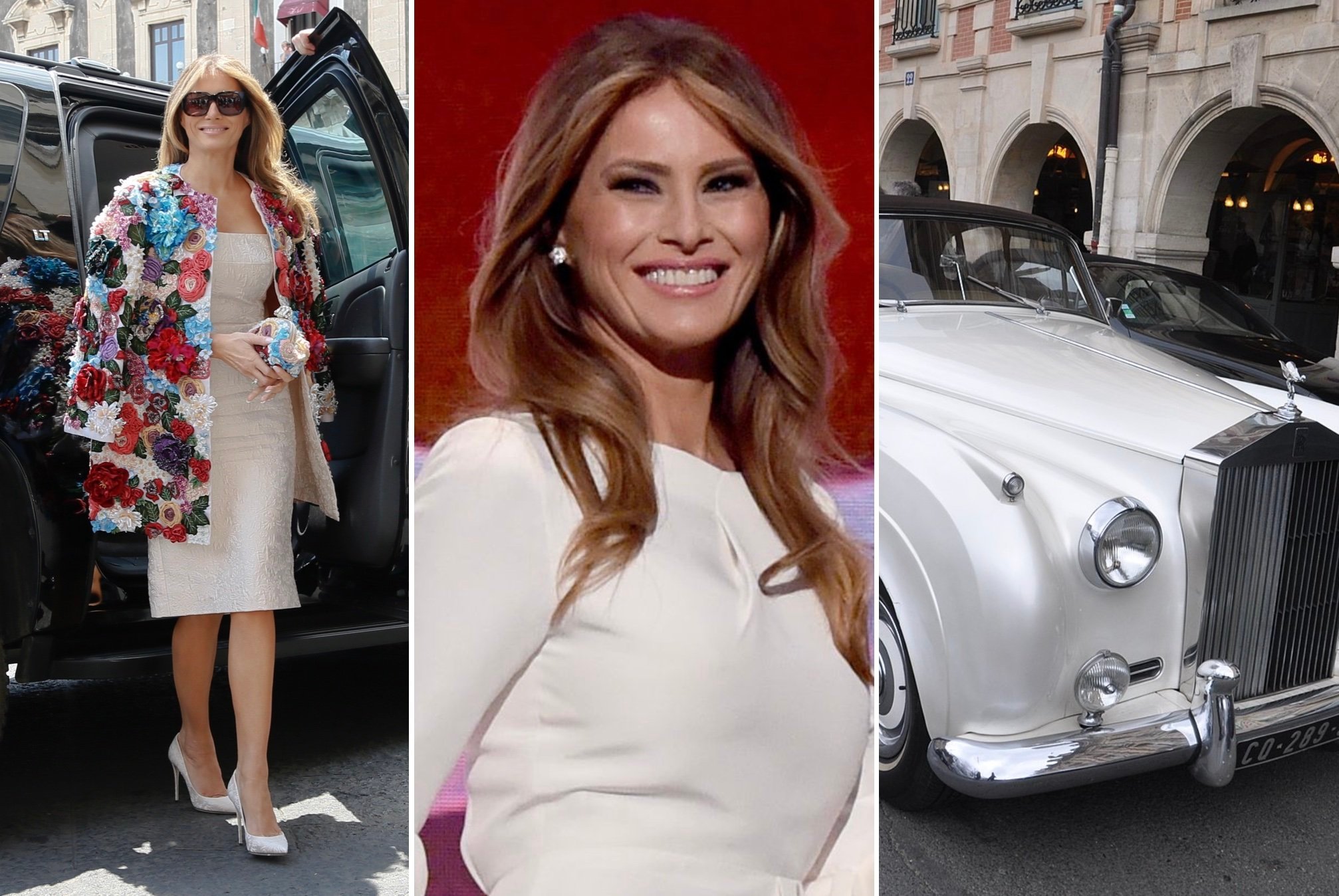 Melania and Donald Trump have quite the impressive car collection, but which wheels does the former first lady enjoy most? Photos: AP, AFP, Wikimedia Commons 