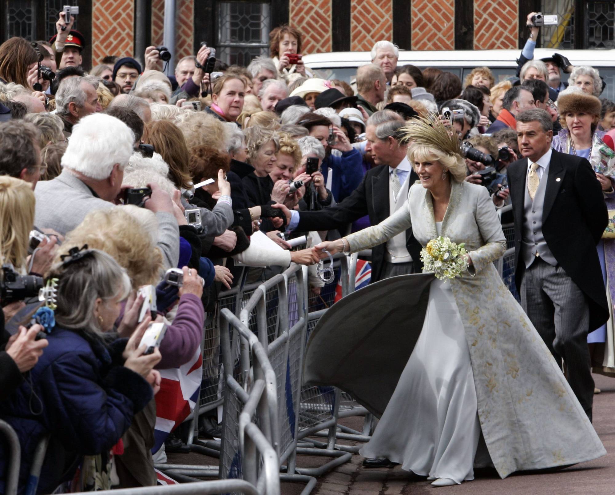 Britain's Camilla,Duchess of Cornwall, meets U.S. fashion designer