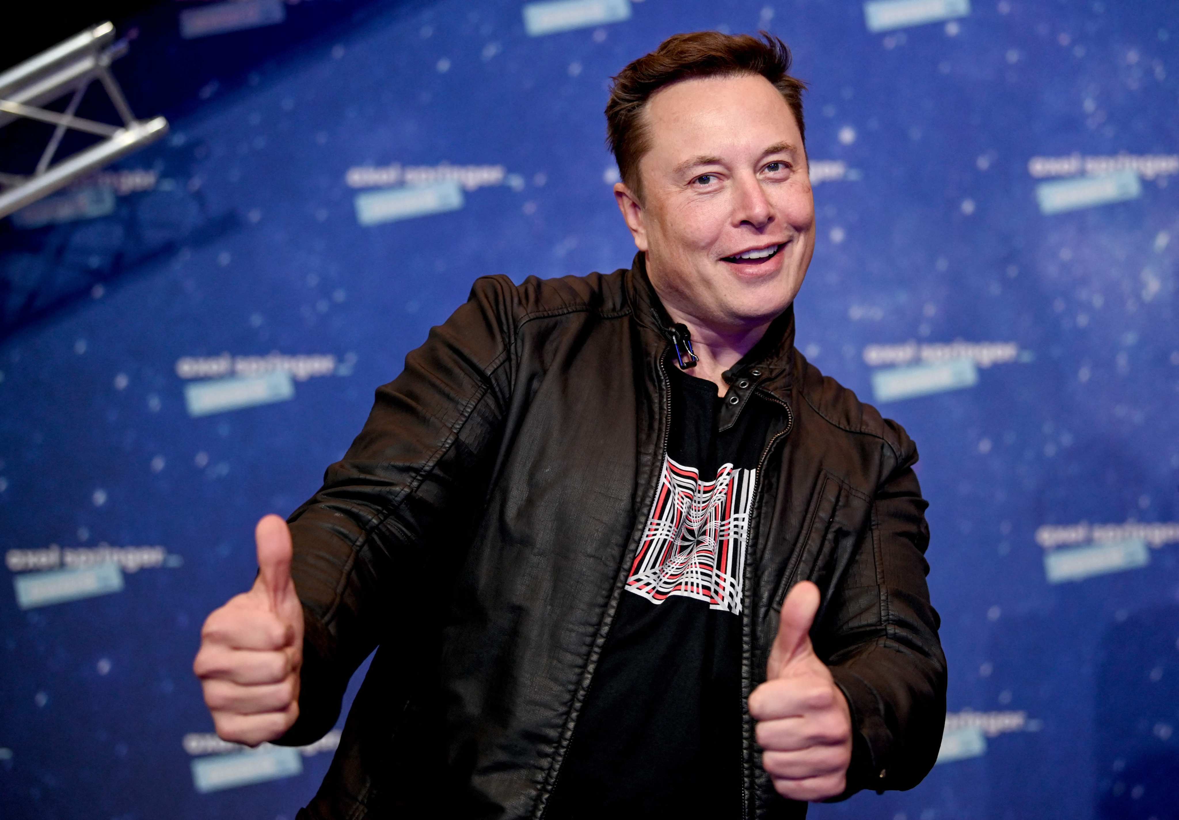 In this file photo taken on December 1, 2020 SpaceX owner and Tesla CEO Elon Musk poses as he arrives for an awards ceremony in Berlin. Musk, a strong clean energy supporter, said in a post on Weibo two months earlier that “sustainable energy generation from sun and wind is making great progress”. Photo: AFP