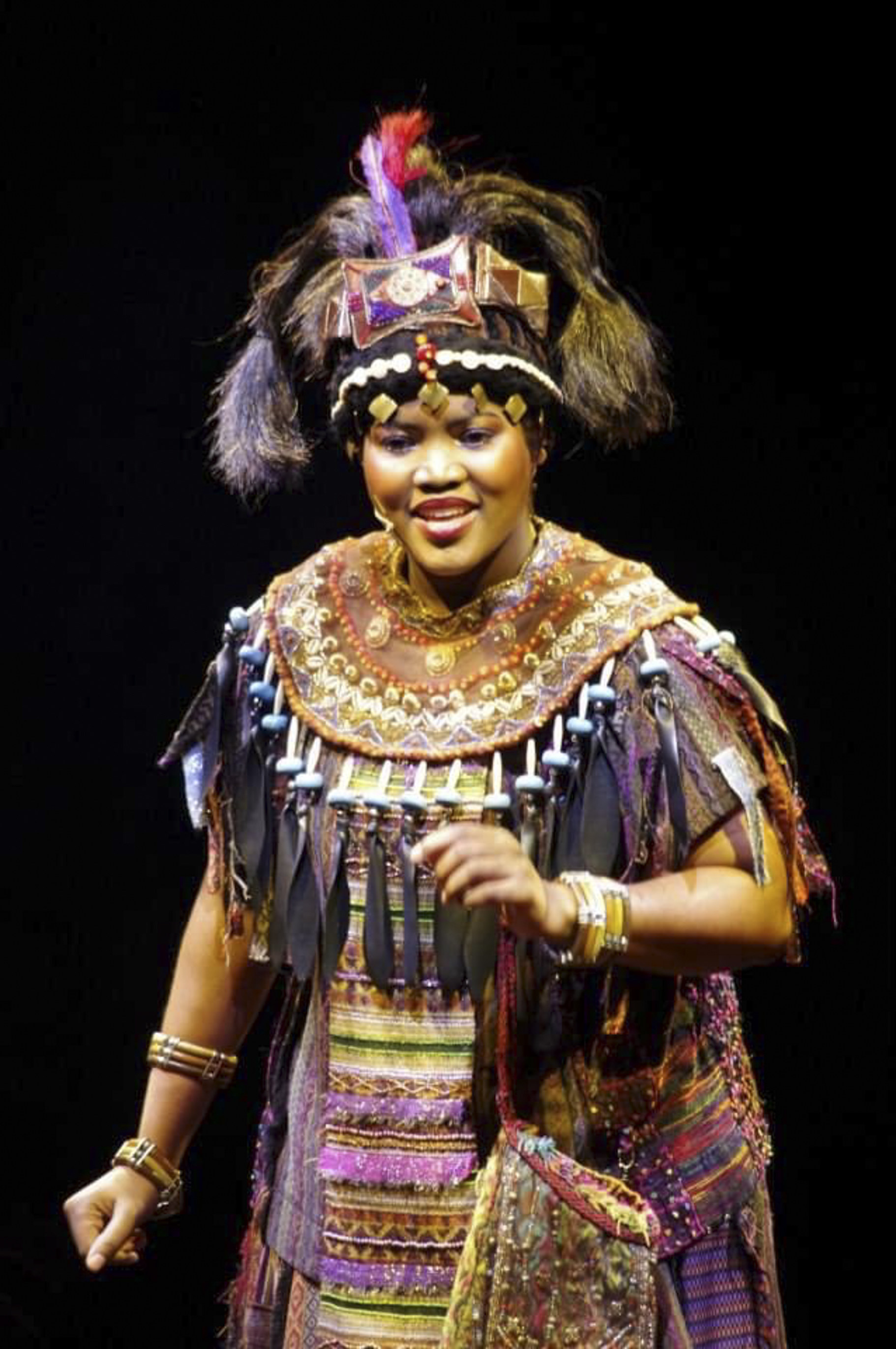 Mslolo (pictured in 2015) playing the role of Rafiki in Hong Kong Disneyland’s The Lion King stage show. Photo: MsLolo