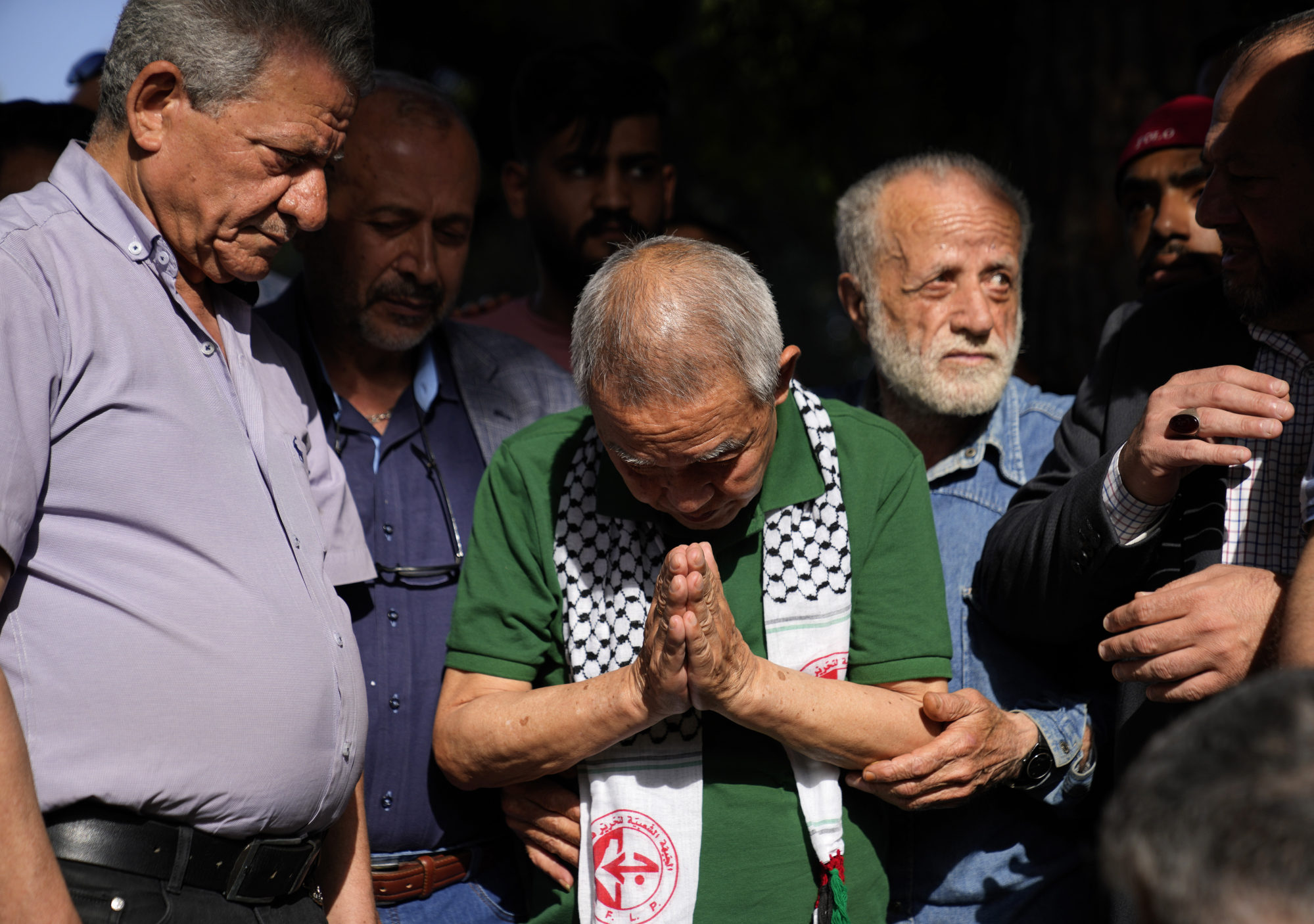 Kozo Okamoto, a member of the Japanese Red Army, at a cemetery in Beirut, Lebanon on May 30. Photo: AP