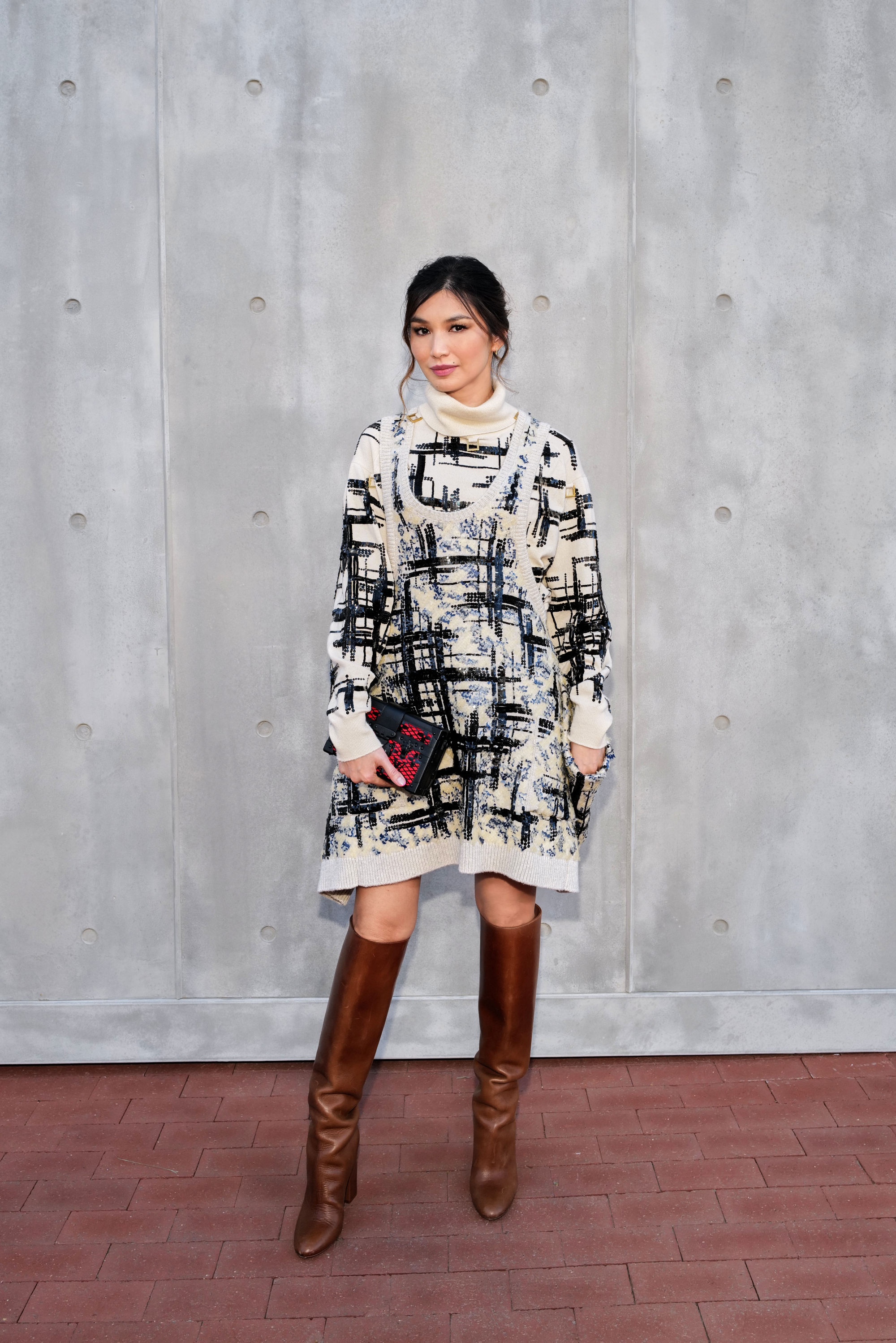 Gemma Chan at the Louis Vuitton Cruise 2022-2023 show.