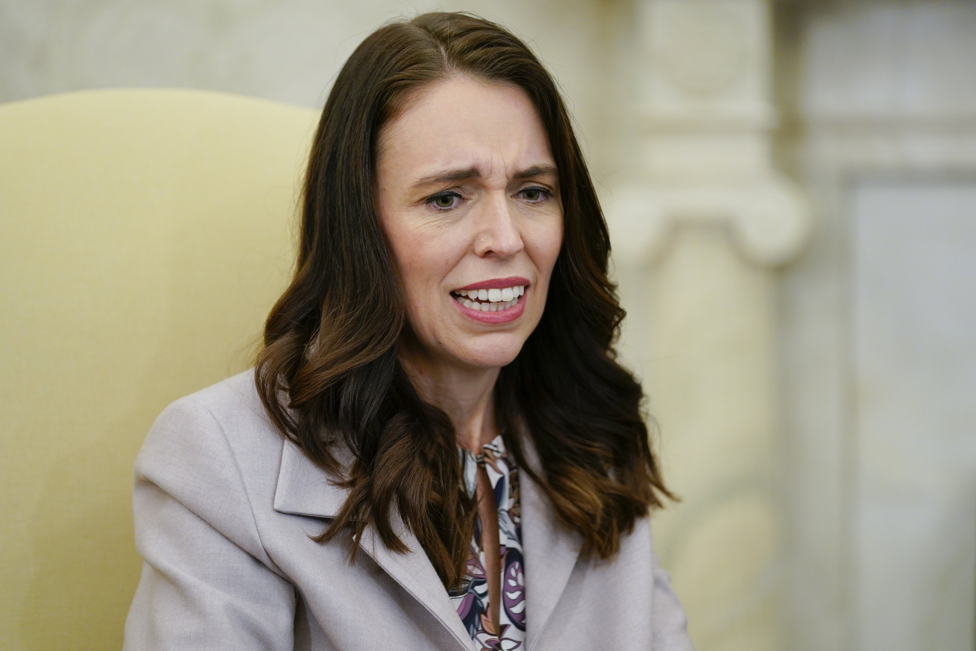 Ardern in the Oval Office of the White House on Tuesday. Photo: AP