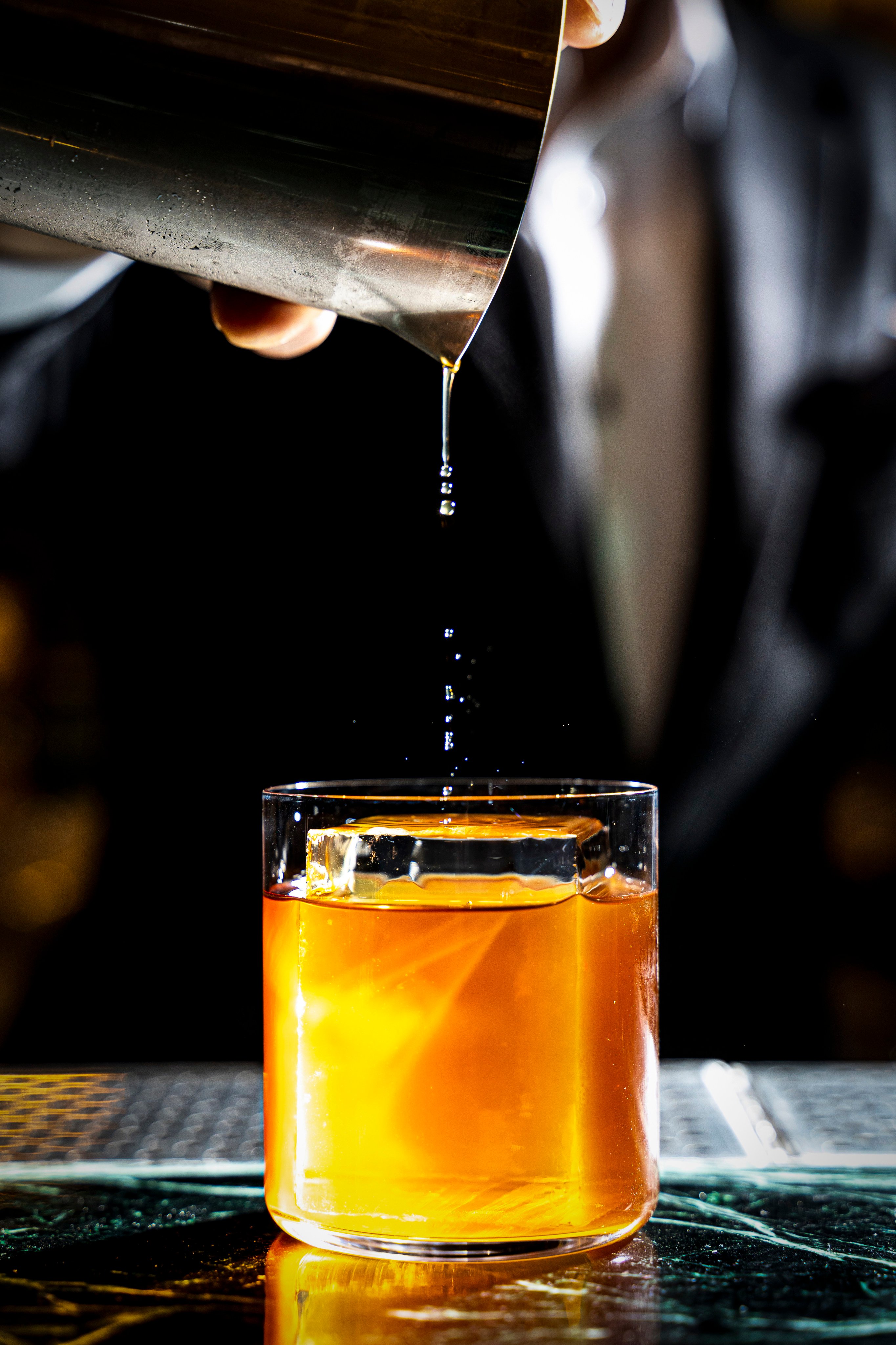 The Puer Salted Tangerine Old Fashioned at Woo Cheong Tea House crosses the beloved Chinese tea with the classic bourbon cocktail. Photos: Handout
