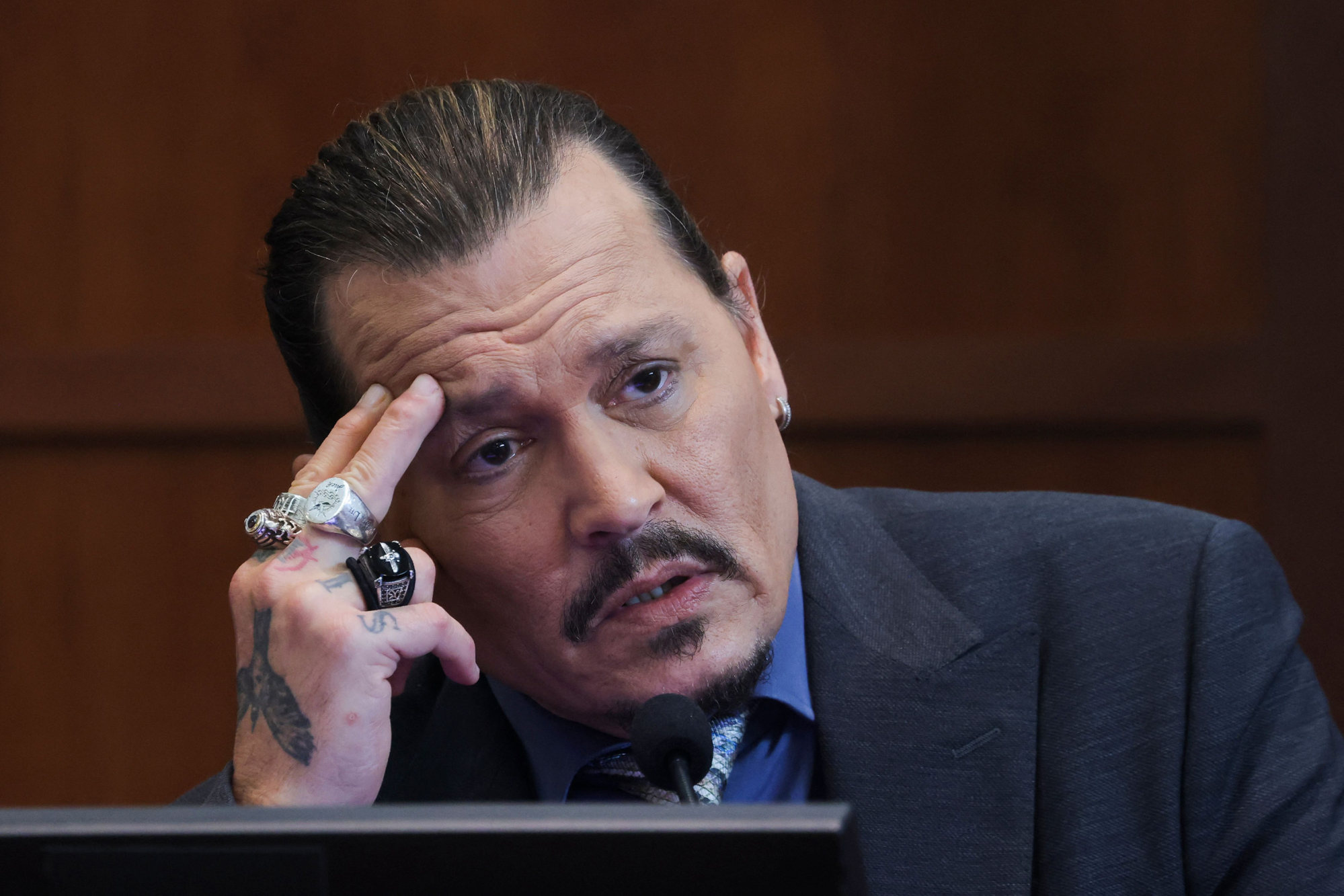 Actor Johnny Depp testifies at Fairfax County Circuit Courthouse in Fairfax, Virginia, on May 25. Photo: AFP / Getty Images / TNS