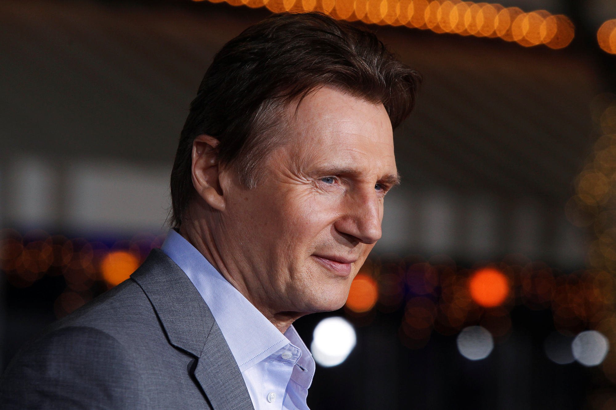 Irish actor Liam Neeson poses at the premiere of his film Non-Stop in Los Angeles, in February 2014. Photo: Reuters
