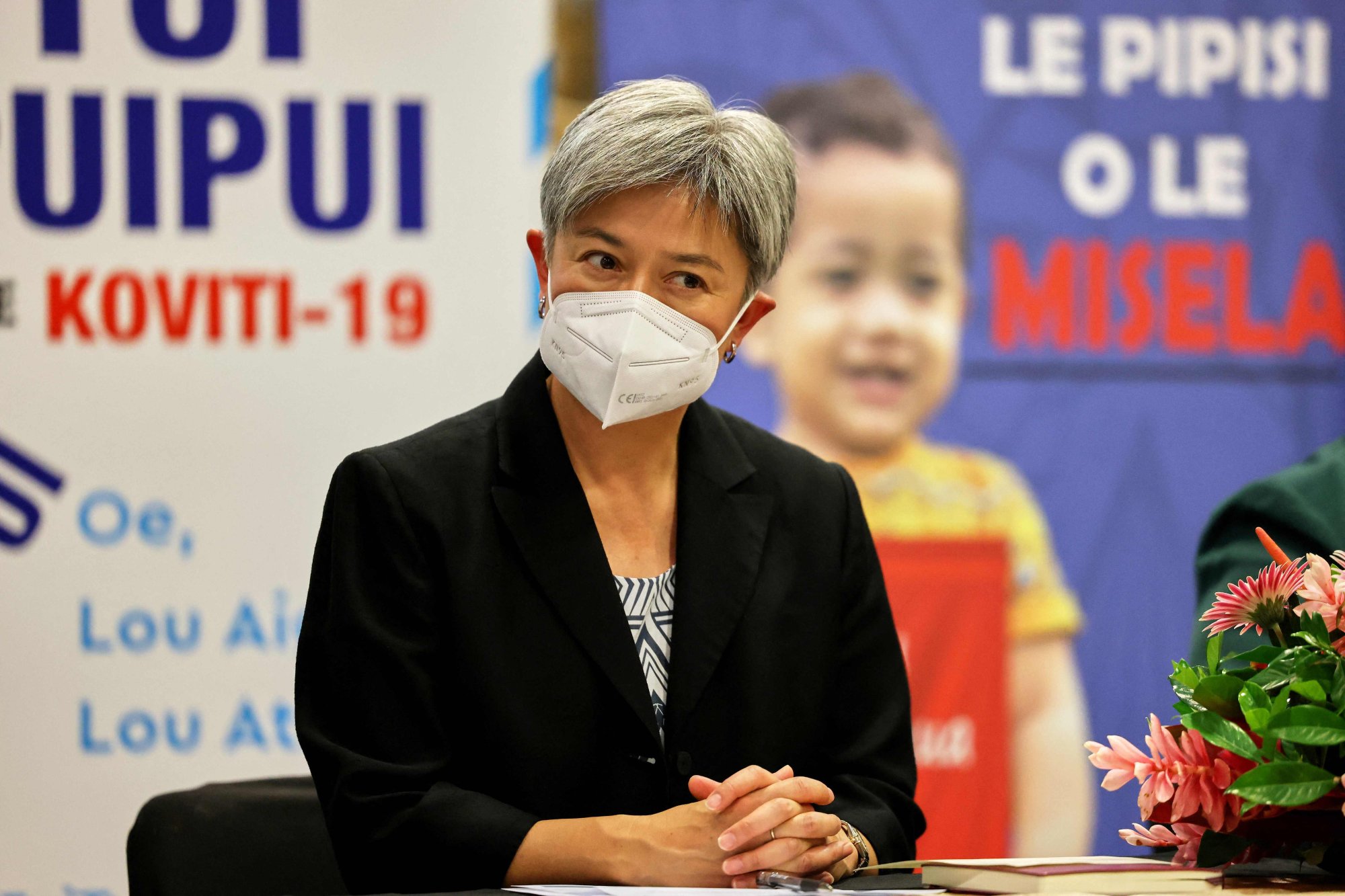 Australian Minister for Foreign Affairs Penny Wong attends an eHealth event in Apia during her official visit to Samoa. Photo: DFAT / AFP