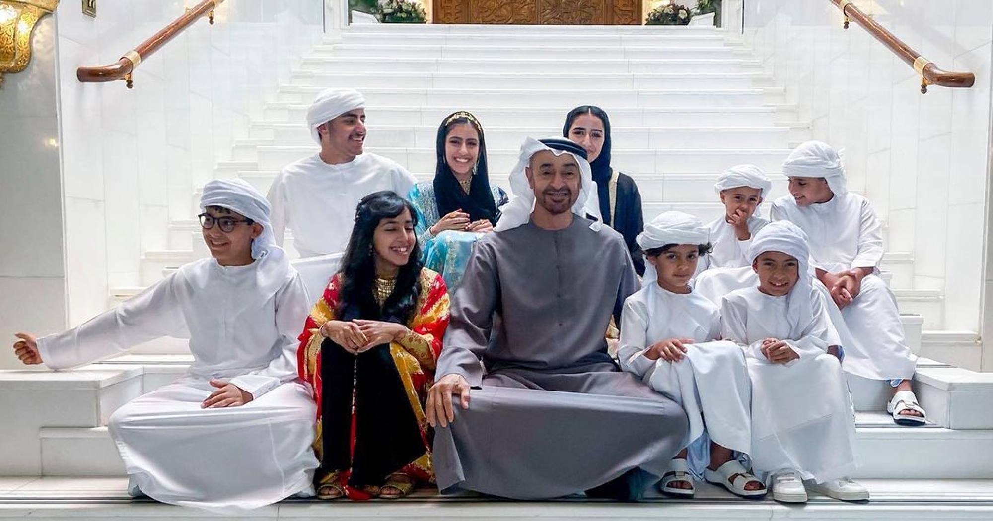 Abu Dhabi’s Sheikh Mohammed bin Zayed Al Nahyan and the royal family. Photo: @mohamedbinzayed/Instagram