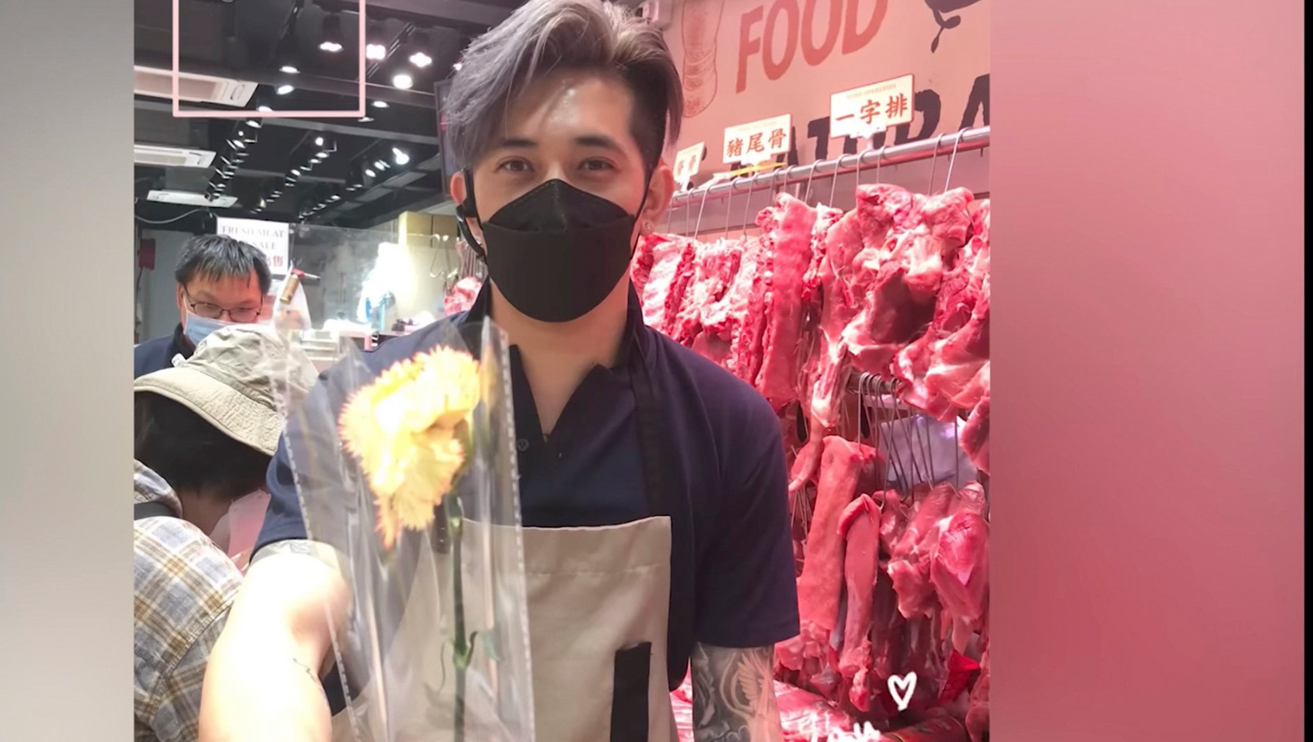 Samuel Lau Sung-wai, a butcher at a shop in Hong Kong’s New Territories, in a still from his YouTube channel. Photo: YouTube