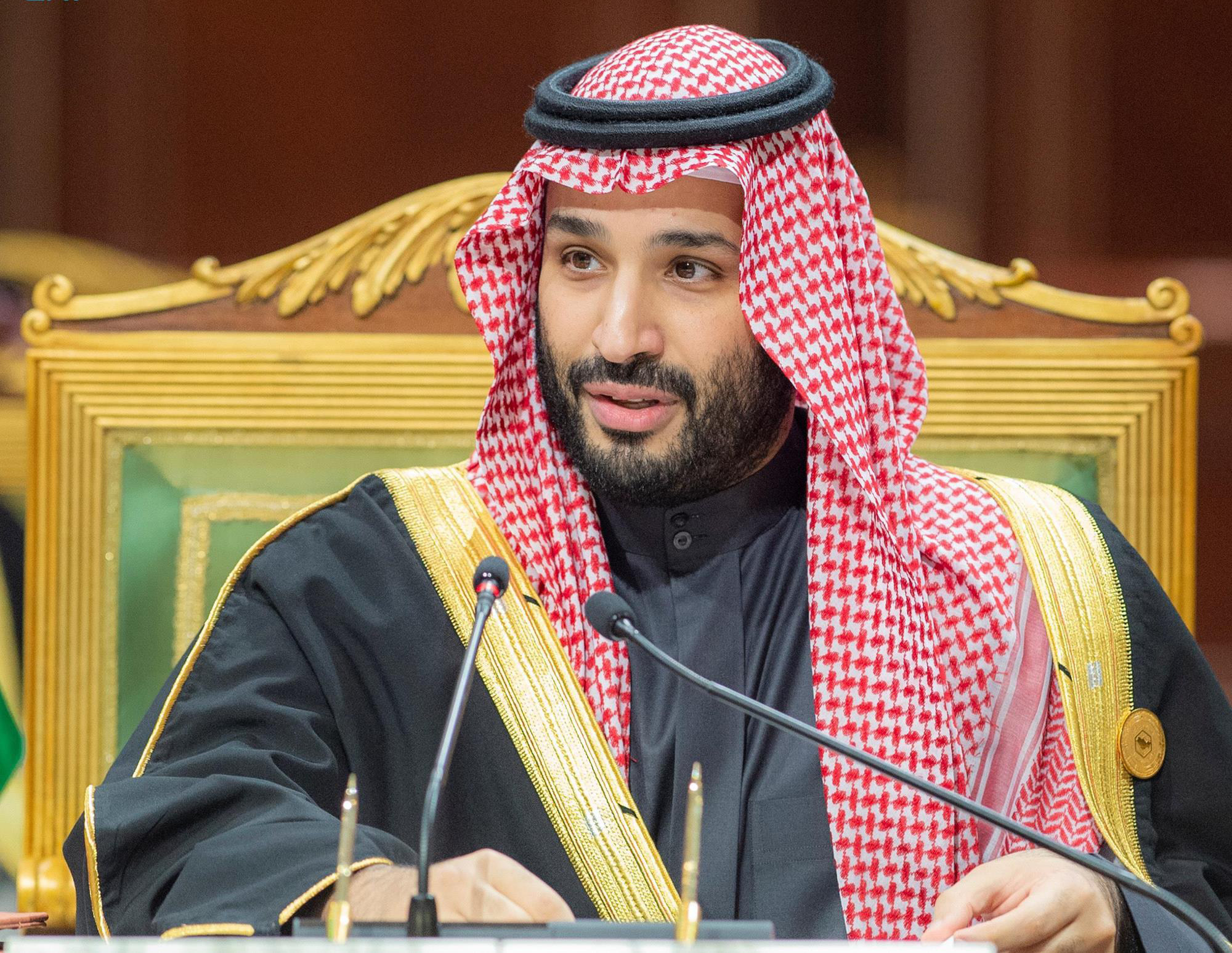 Saudi Crown Prince Mohammed bin Salman speaks during the Gulf Cooperation Council Summit in Riyadh, Saudi Arabia in December 2021. Photo: AP