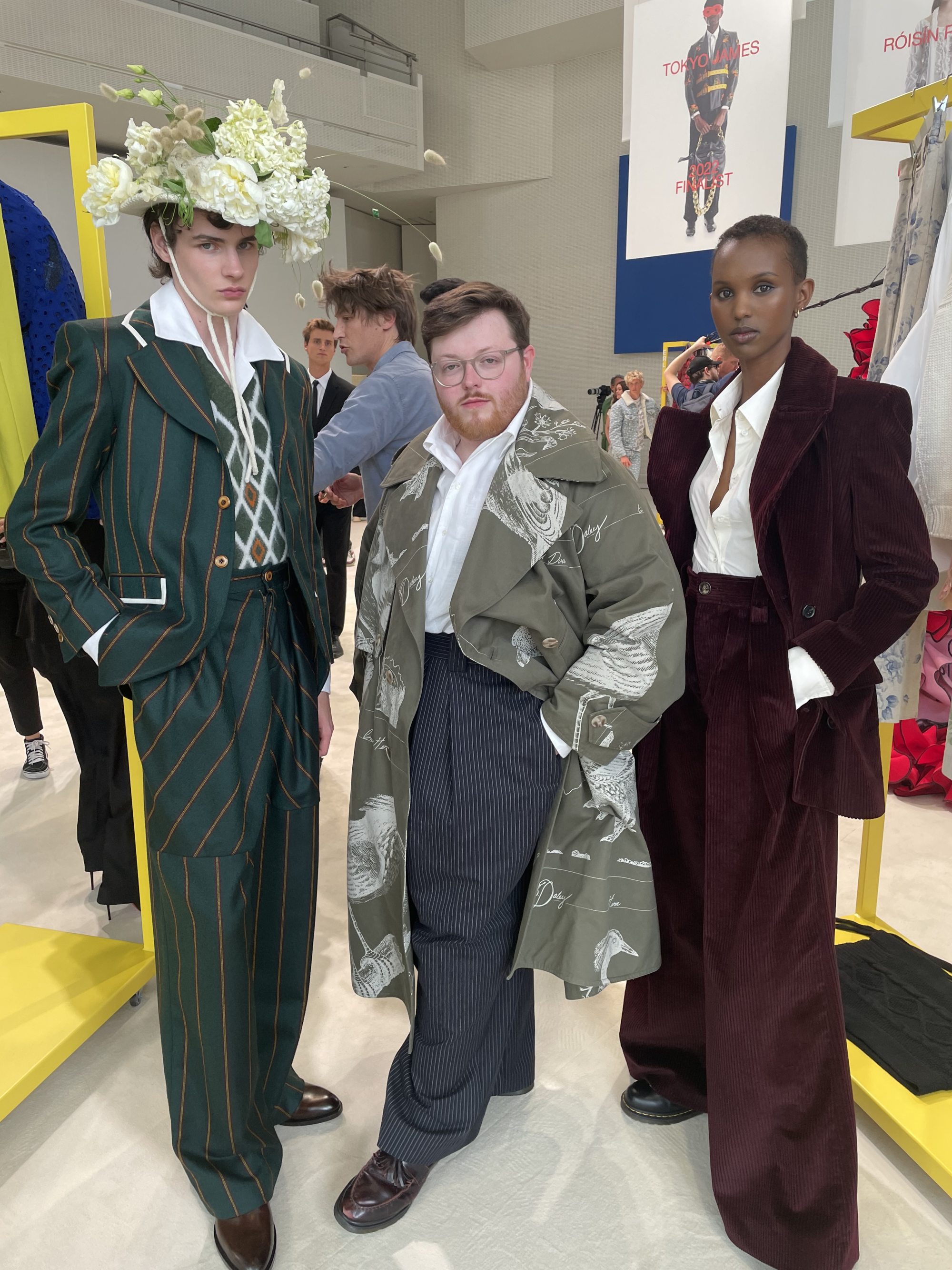 Stokey-Daley with models at the LVMH Prize presentation. Photo: Vincenzo La Torre