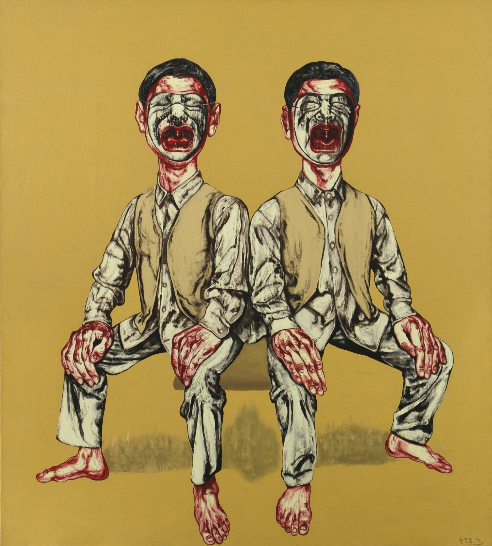Mask Series No. 26 (1995), by Zeng Fanzhi.