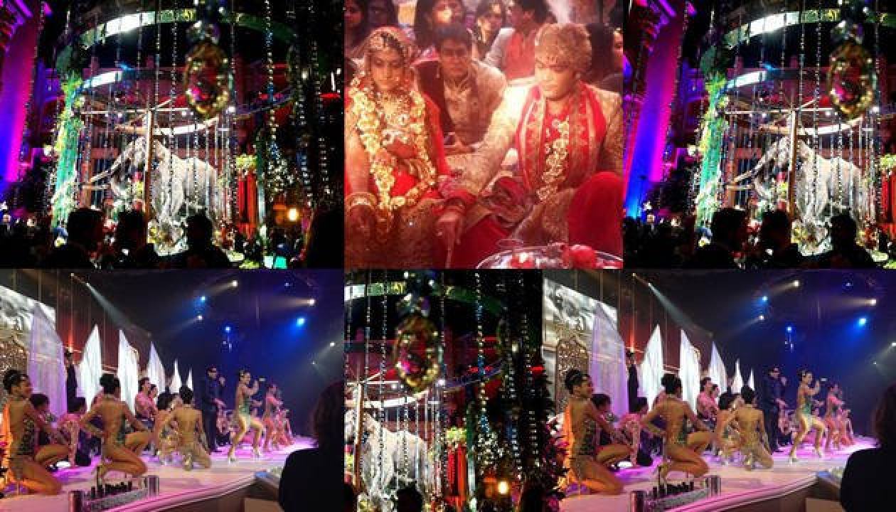 The Guptas pulled out all the stops when it came to wedding entertainment at Vega’s nuptials in 2013. Photo: @simaxis/Twitter