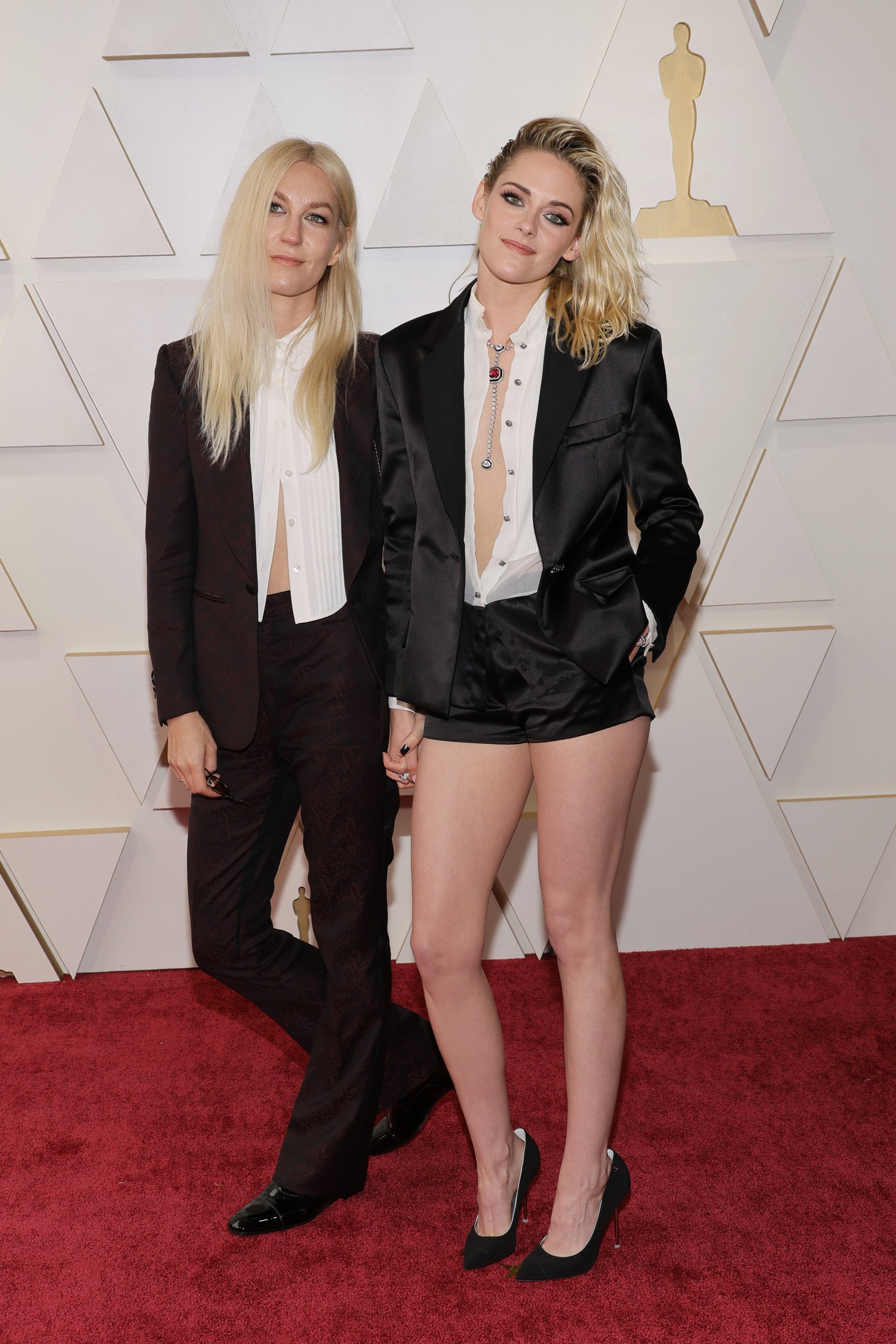 Meyer and Stewart outside the Dolby Theatre for the 94th Academy Awards. Photo: Getty Images