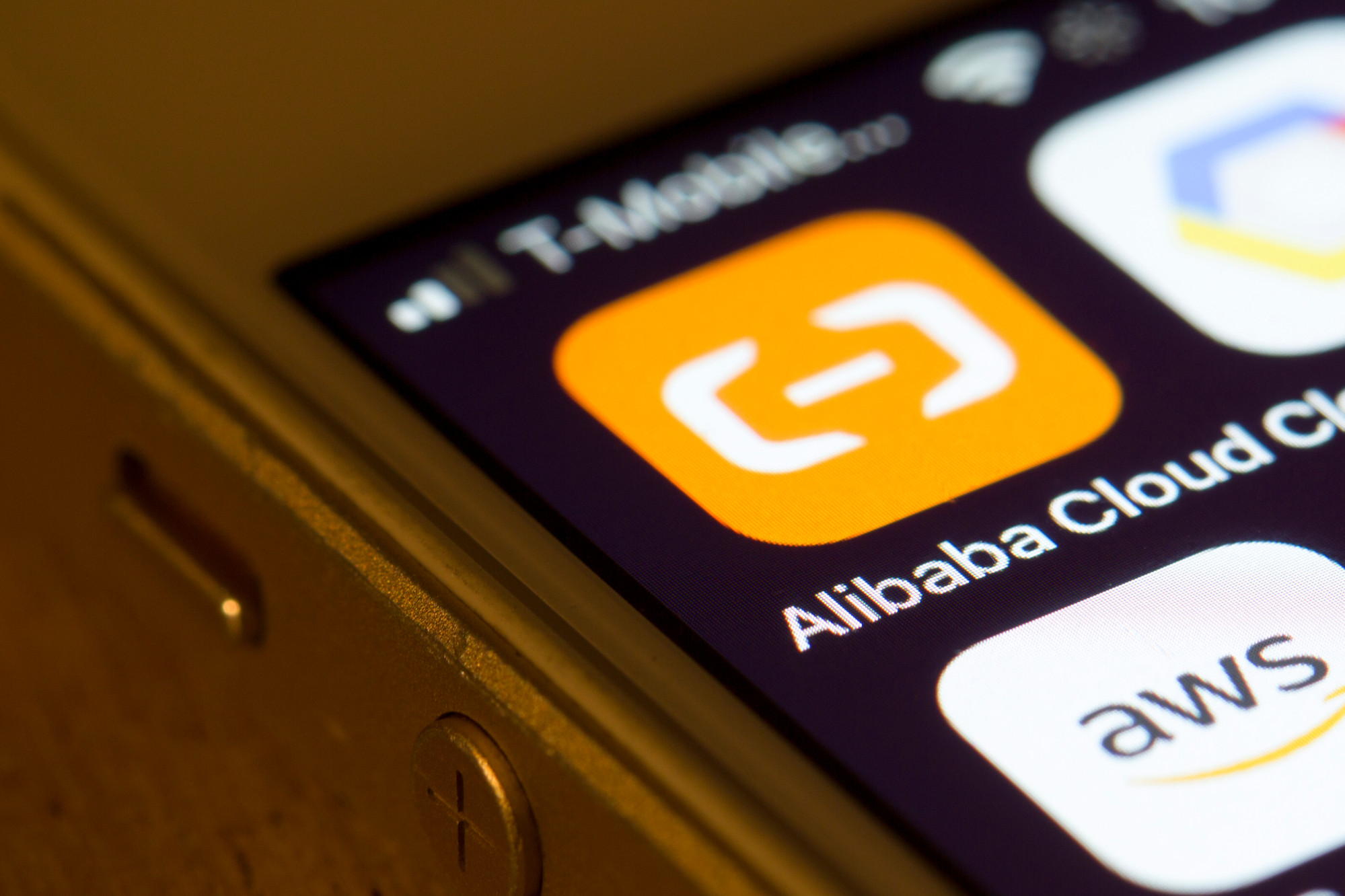 Alibaba Cloud’s mobile app icon is seen displayed on a smartphone on April 1, 2020. Photo: Shutterstock