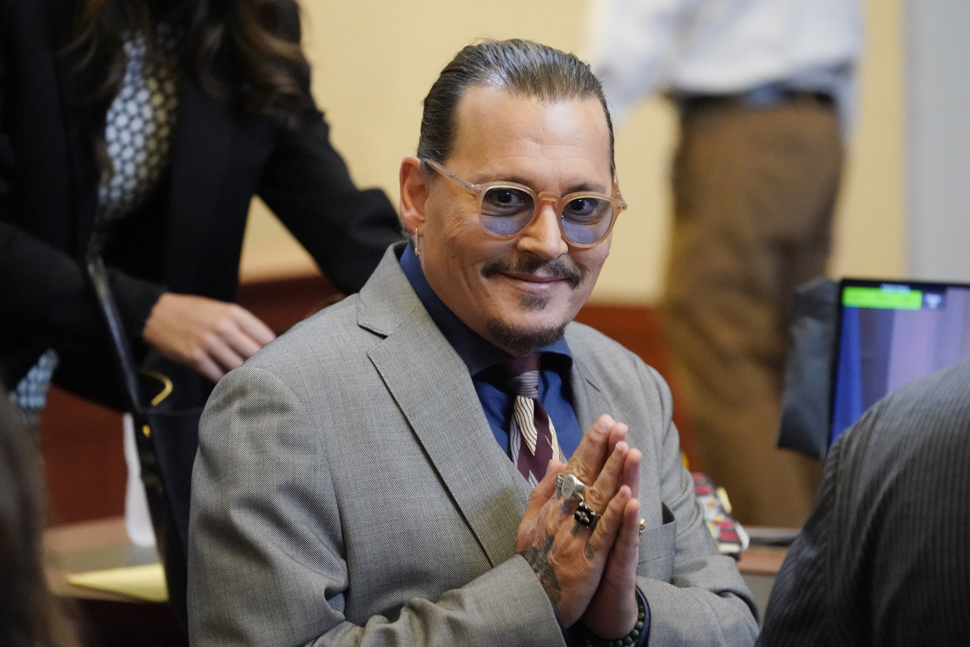 Johnny Depp arrives at the courtroom in Fairfax, Virginia, on May 16. Photo: AP Photo